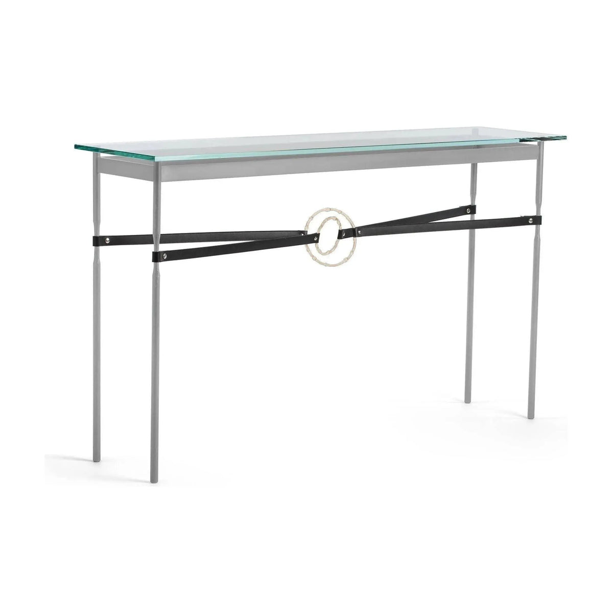 Hubbardton Forge - Equus Black Leather Console Table - 750118-82-84-LK-VA0714 | Montreal Lighting & Hardware