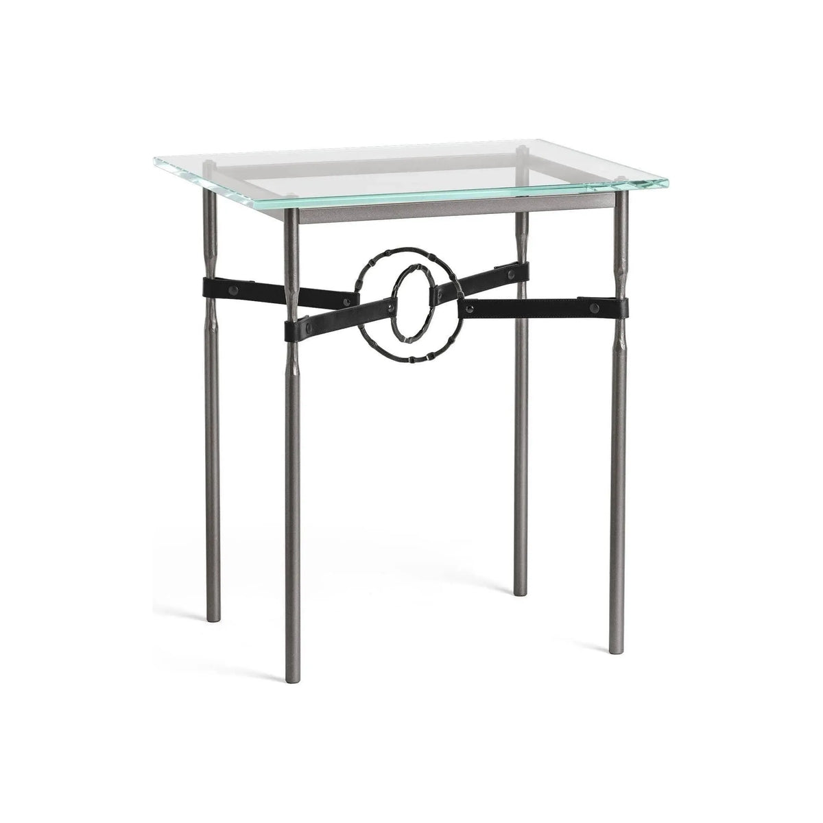 Hubbardton Forge - Equus Black Leather Side Table - 750116-07-10-LK-VA0717 | Montreal Lighting & Hardware