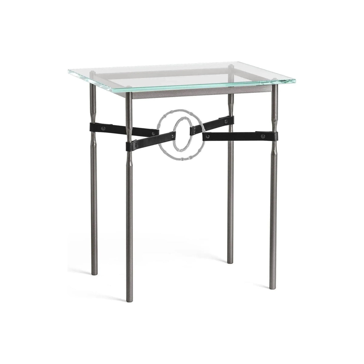 Hubbardton Forge - Equus Black Leather Side Table - 750116-07-82-LK-VA0717 | Montreal Lighting & Hardware