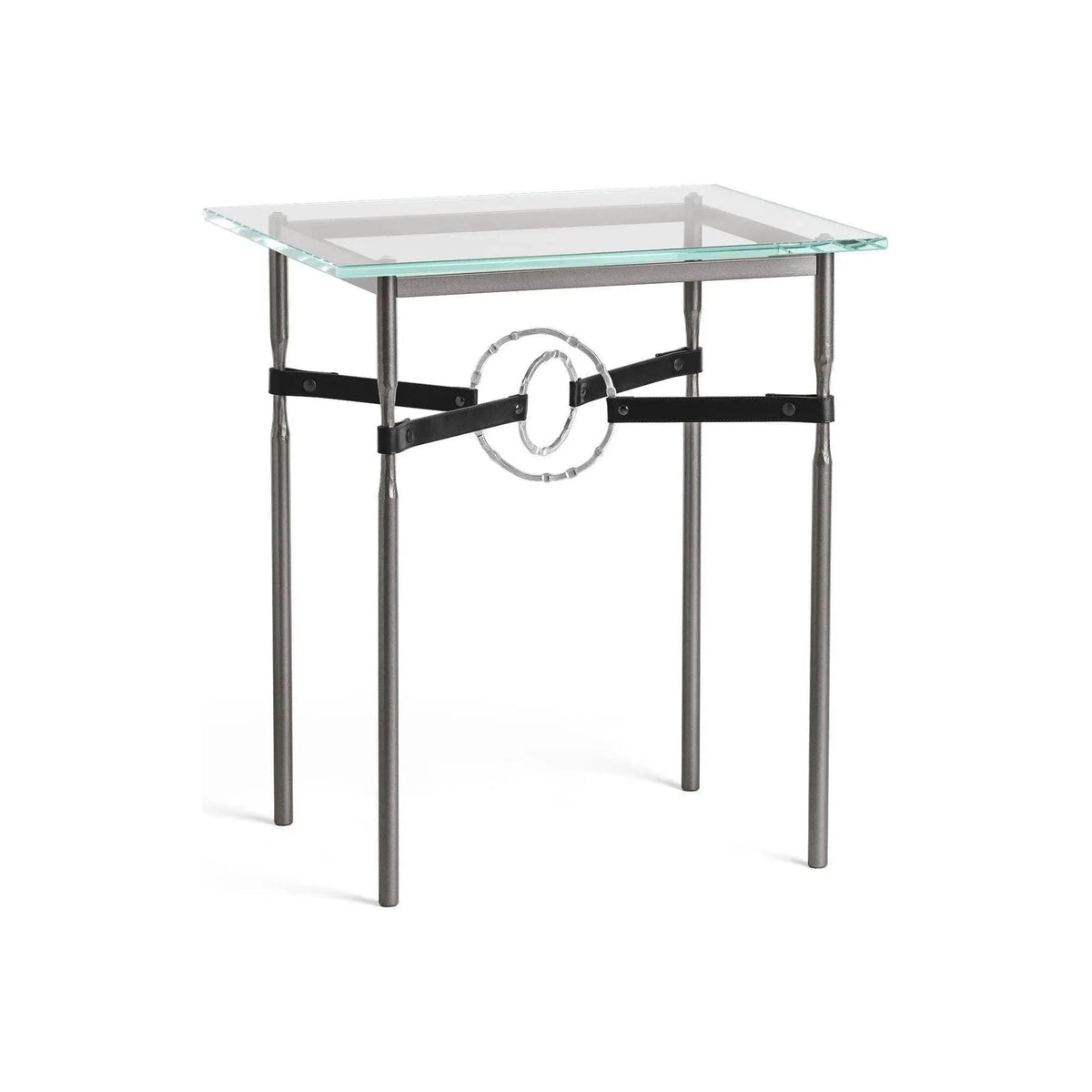 Hubbardton Forge - Equus Black Leather Side Table - 750116-07-85-LK-VA0717 | Montreal Lighting & Hardware