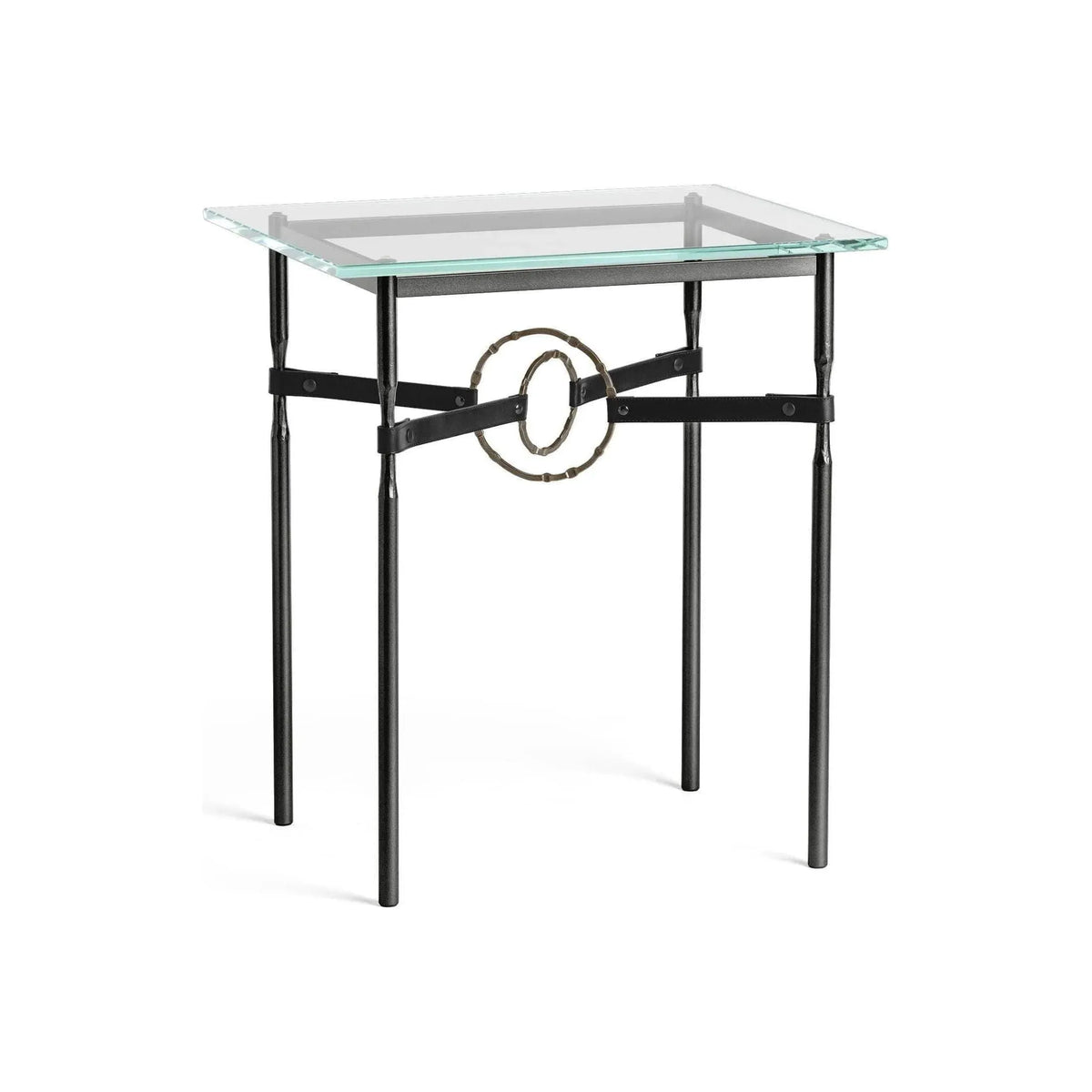 Hubbardton Forge - Equus Black Leather Side Table - 750116-10-05-LK-VA0717 | Montreal Lighting & Hardware