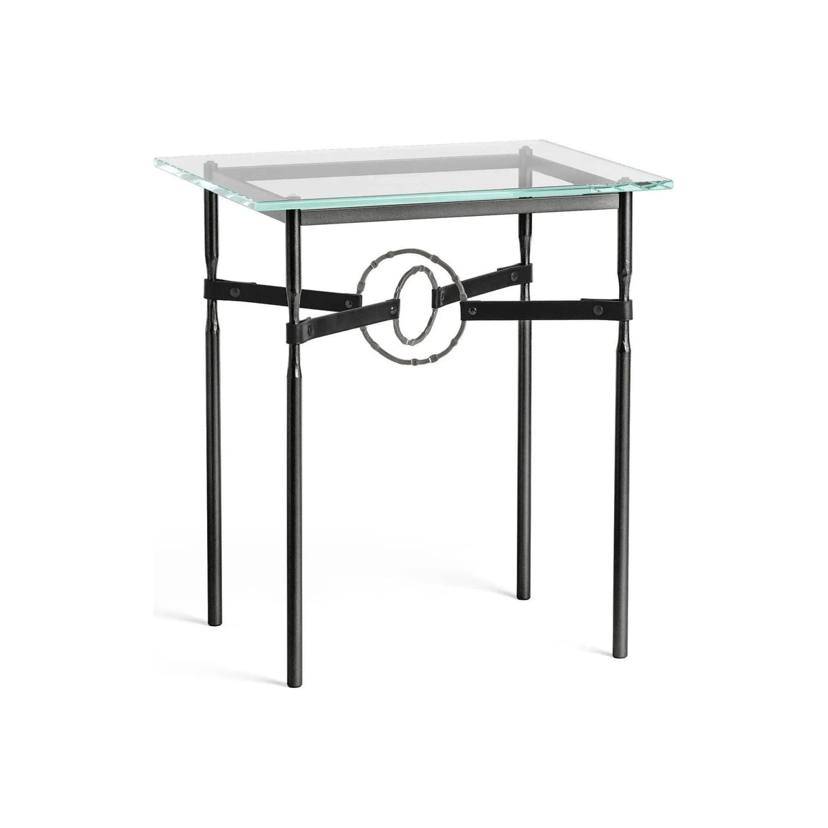 Hubbardton Forge - Equus Black Leather Side Table - 750116-10-07-LK-VA0717 | Montreal Lighting & Hardware