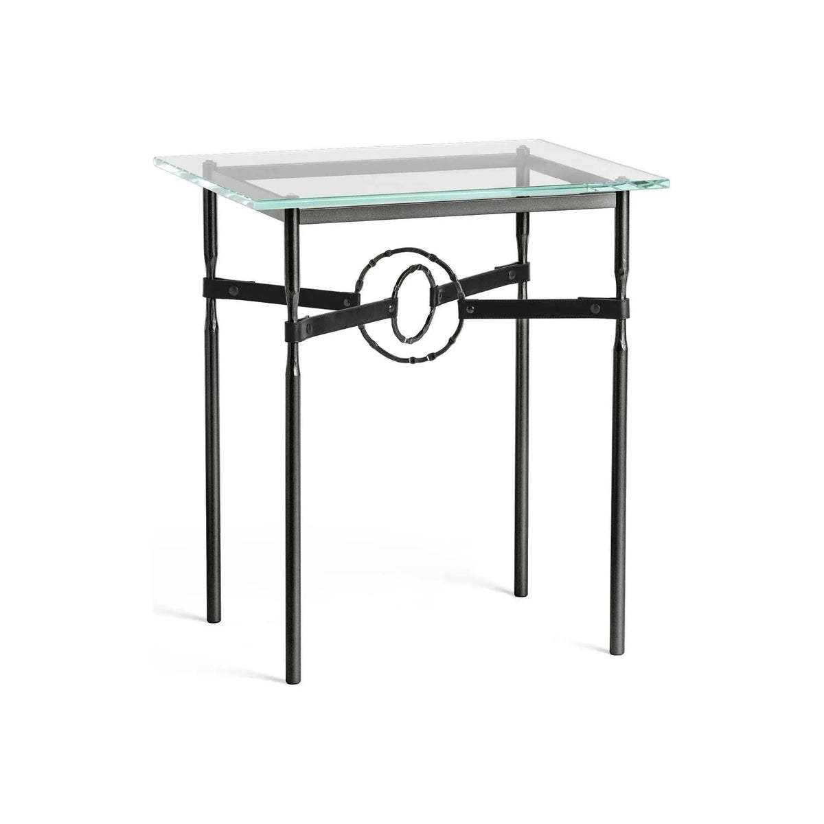 Hubbardton Forge - Equus Black Leather Side Table - 750116-10-10-LK-VA0717 | Montreal Lighting & Hardware