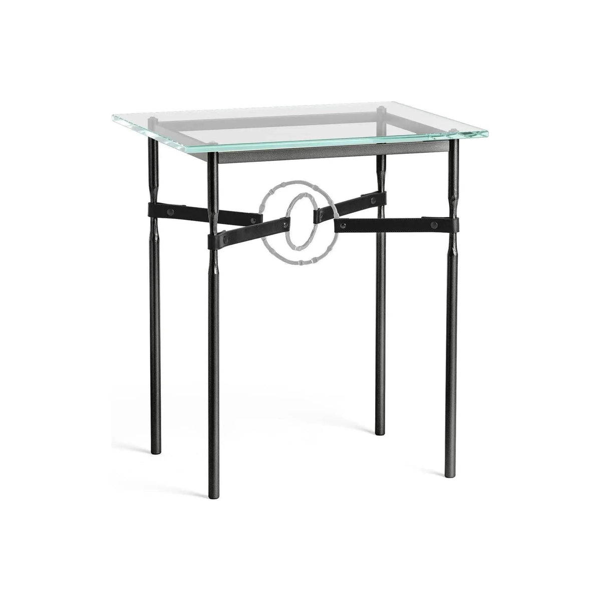 Hubbardton Forge - Equus Black Leather Side Table - 750116-10-82-LK-VA0717 | Montreal Lighting & Hardware