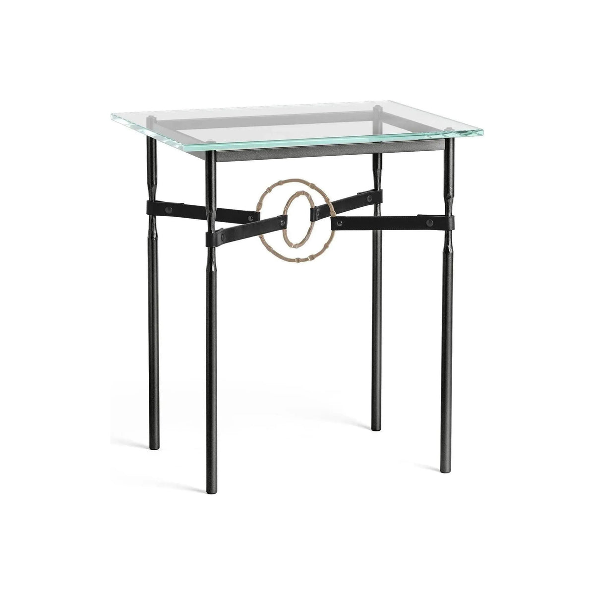 Hubbardton Forge - Equus Black Leather Side Table - 750116-10-84-LK-VA0717 | Montreal Lighting & Hardware