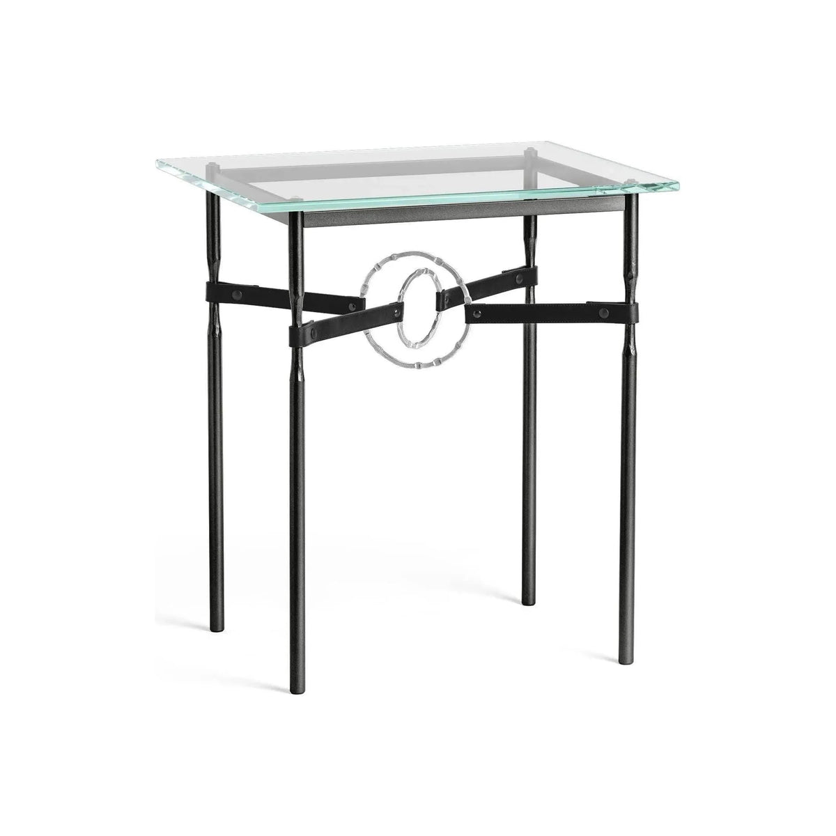 Hubbardton Forge - Equus Black Leather Side Table - 750116-10-85-LK-VA0717 | Montreal Lighting & Hardware
