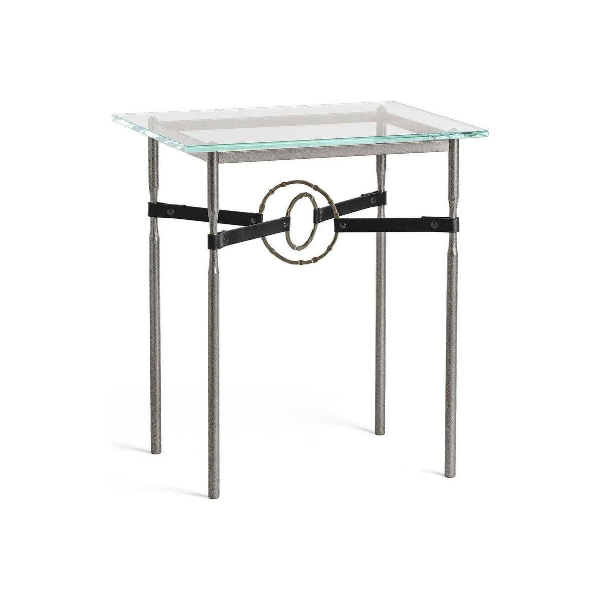 Hubbardton Forge - Equus Black Leather Side Table - 750116-20-05-LK-VA0717 | Montreal Lighting & Hardware