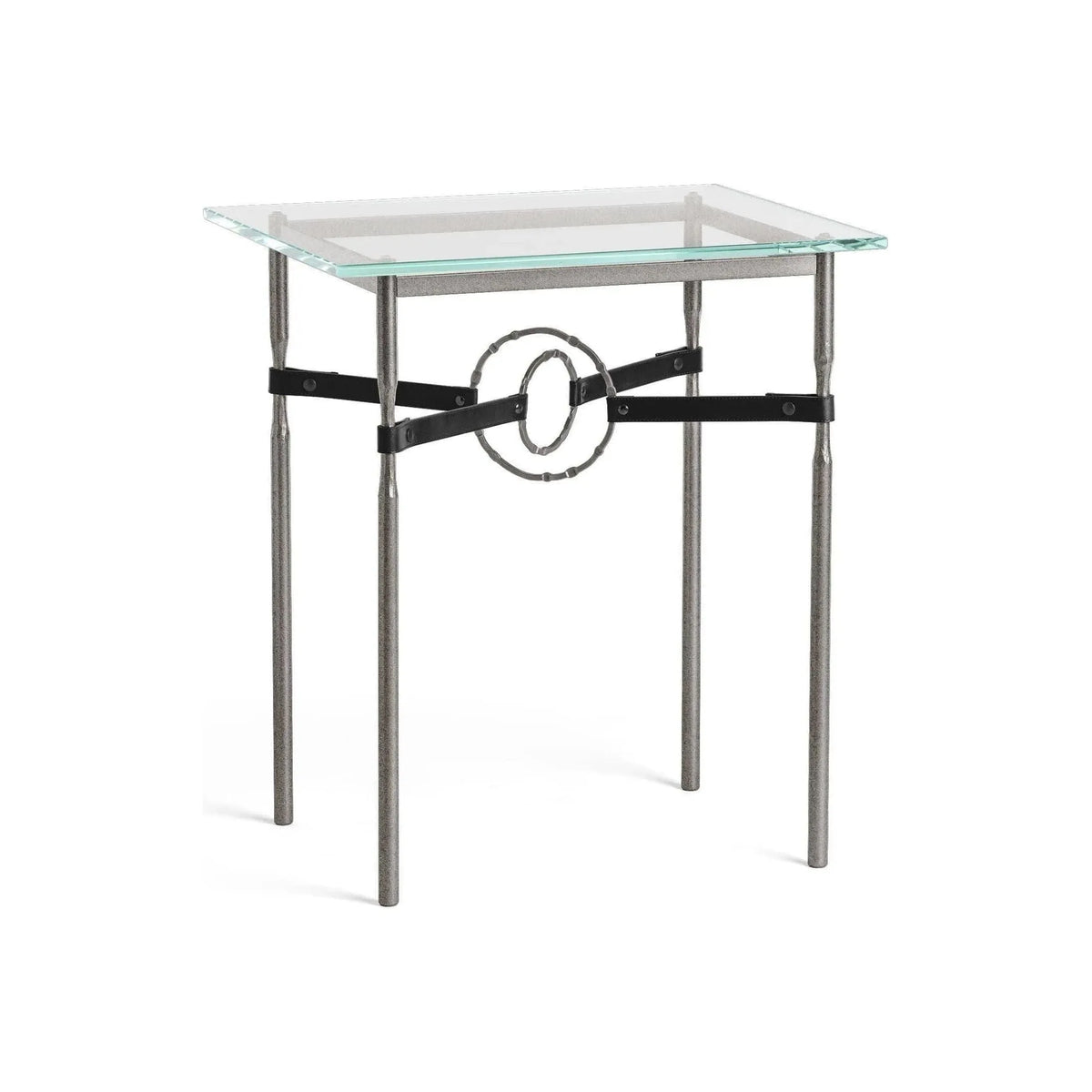 Hubbardton Forge - Equus Black Leather Side Table - 750116-20-07-LK-VA0717 | Montreal Lighting & Hardware