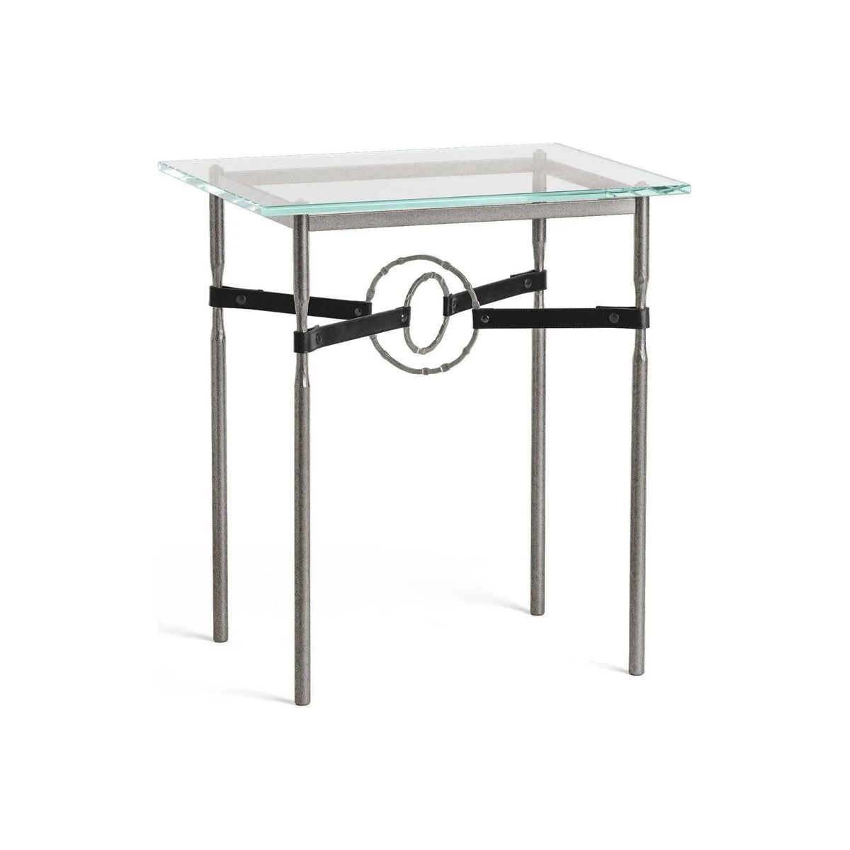 Hubbardton Forge - Equus Black Leather Side Table - 750116-20-20-LK-VA0717 | Montreal Lighting & Hardware