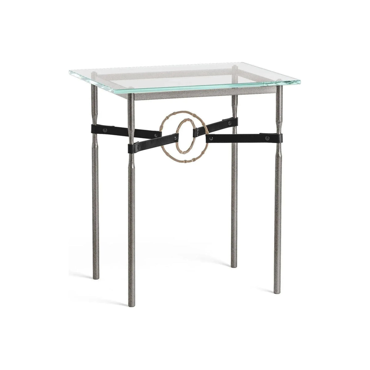 Hubbardton Forge - Equus Black Leather Side Table - 750116-20-84-LK-VA0717 | Montreal Lighting & Hardware