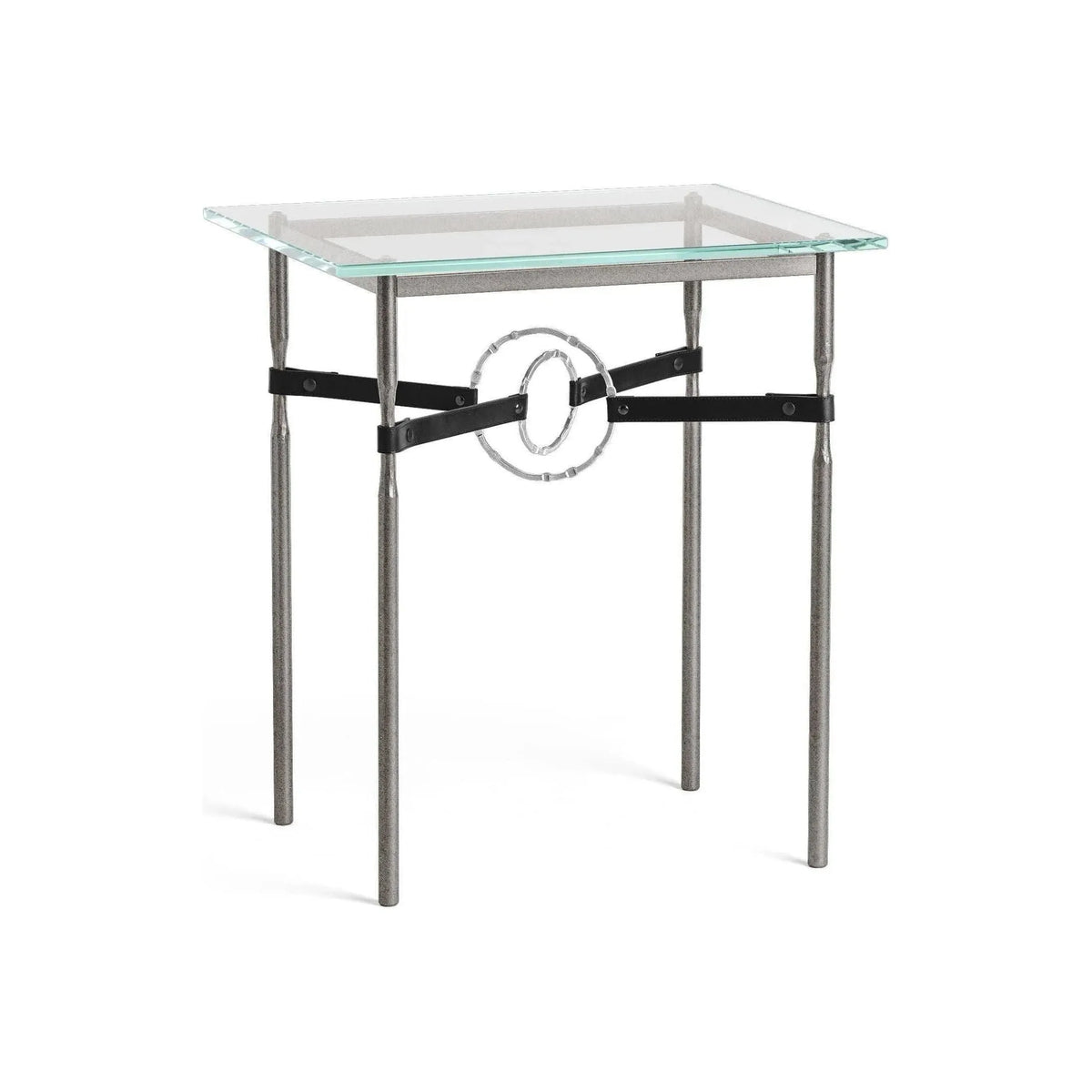 Hubbardton Forge - Equus Black Leather Side Table - 750116-20-85-LK-VA0717 | Montreal Lighting & Hardware