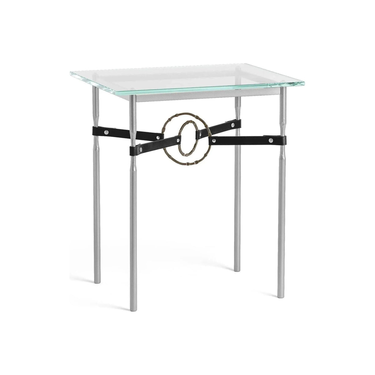 Hubbardton Forge - Equus Black Leather Side Table - 750116-82-05-LK-VA0717 | Montreal Lighting & Hardware