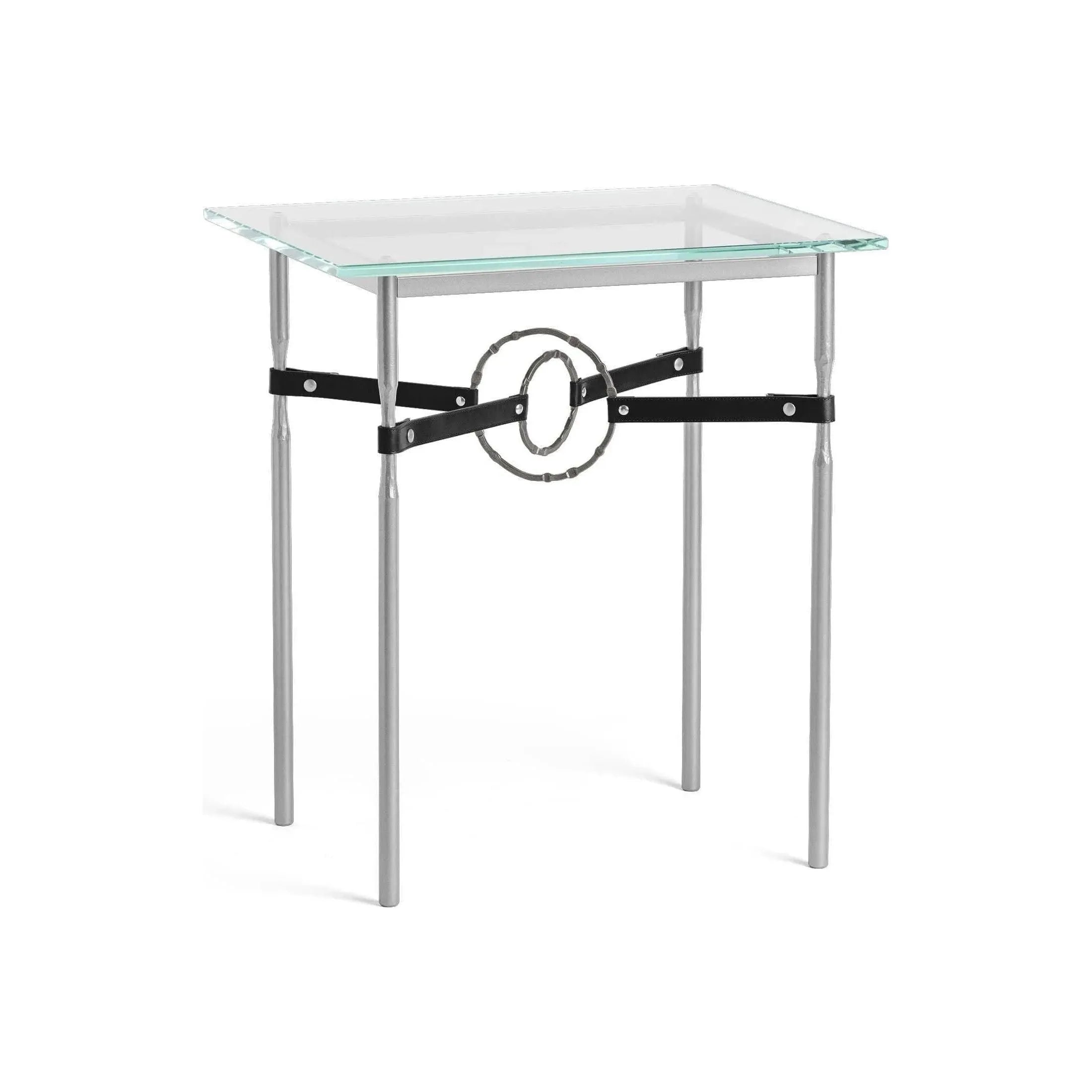 Hubbardton Forge - Equus Black Leather Side Table - 750116-82-07-LK-VA0717 | Montreal Lighting & Hardware