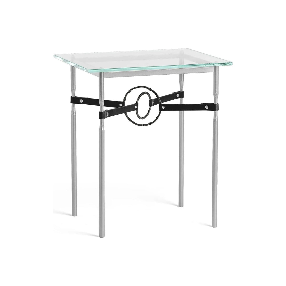 Hubbardton Forge - Equus Black Leather Side Table - 750116-82-10-LK-VA0717 | Montreal Lighting & Hardware