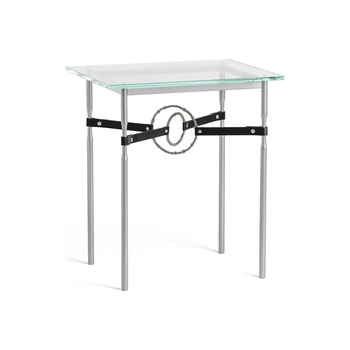 Hubbardton Forge - Equus Black Leather Side Table - 750116-82-20-LK-VA0717 | Montreal Lighting & Hardware