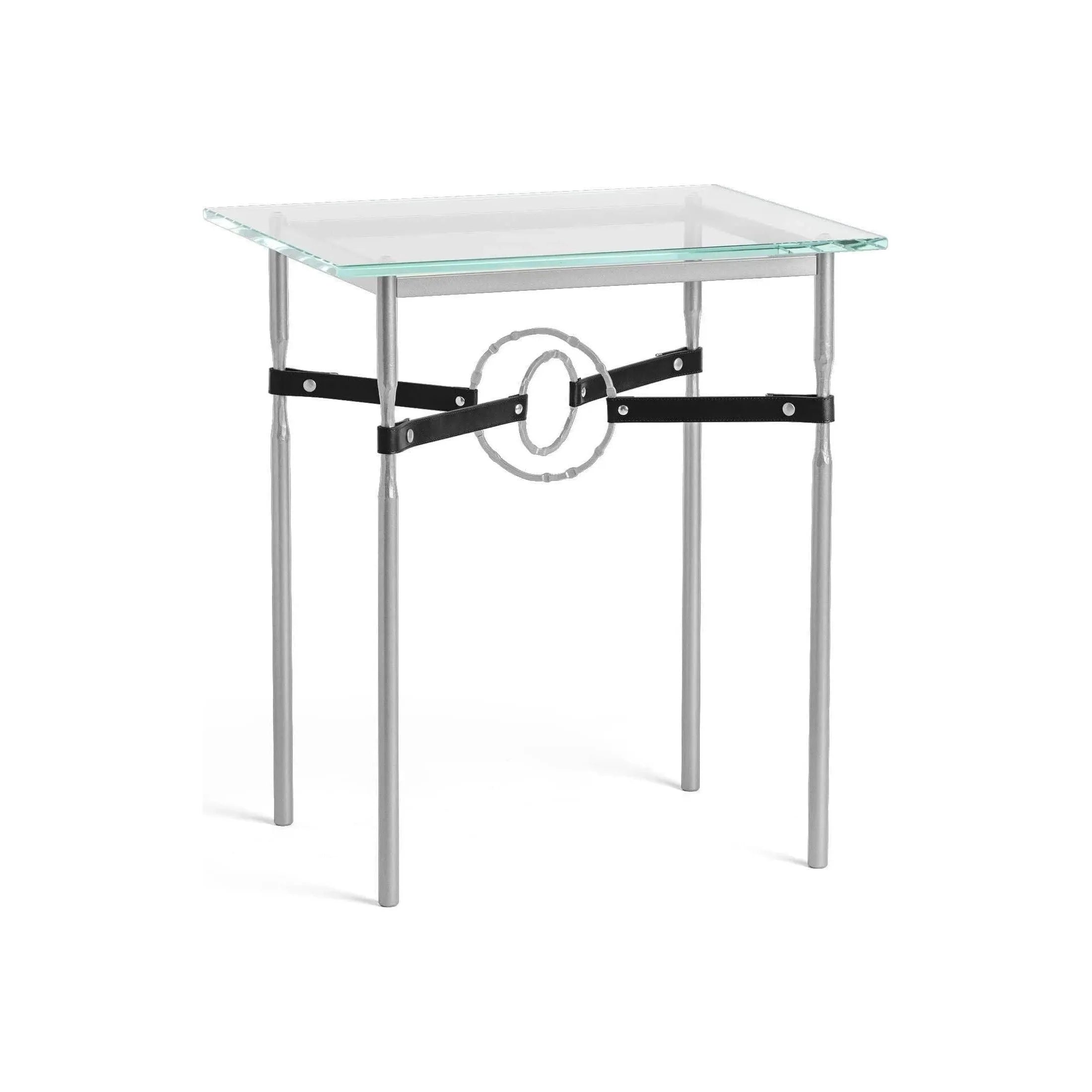 Hubbardton Forge - Equus Black Leather Side Table - 750116-82-82-LK-VA0717 | Montreal Lighting & Hardware