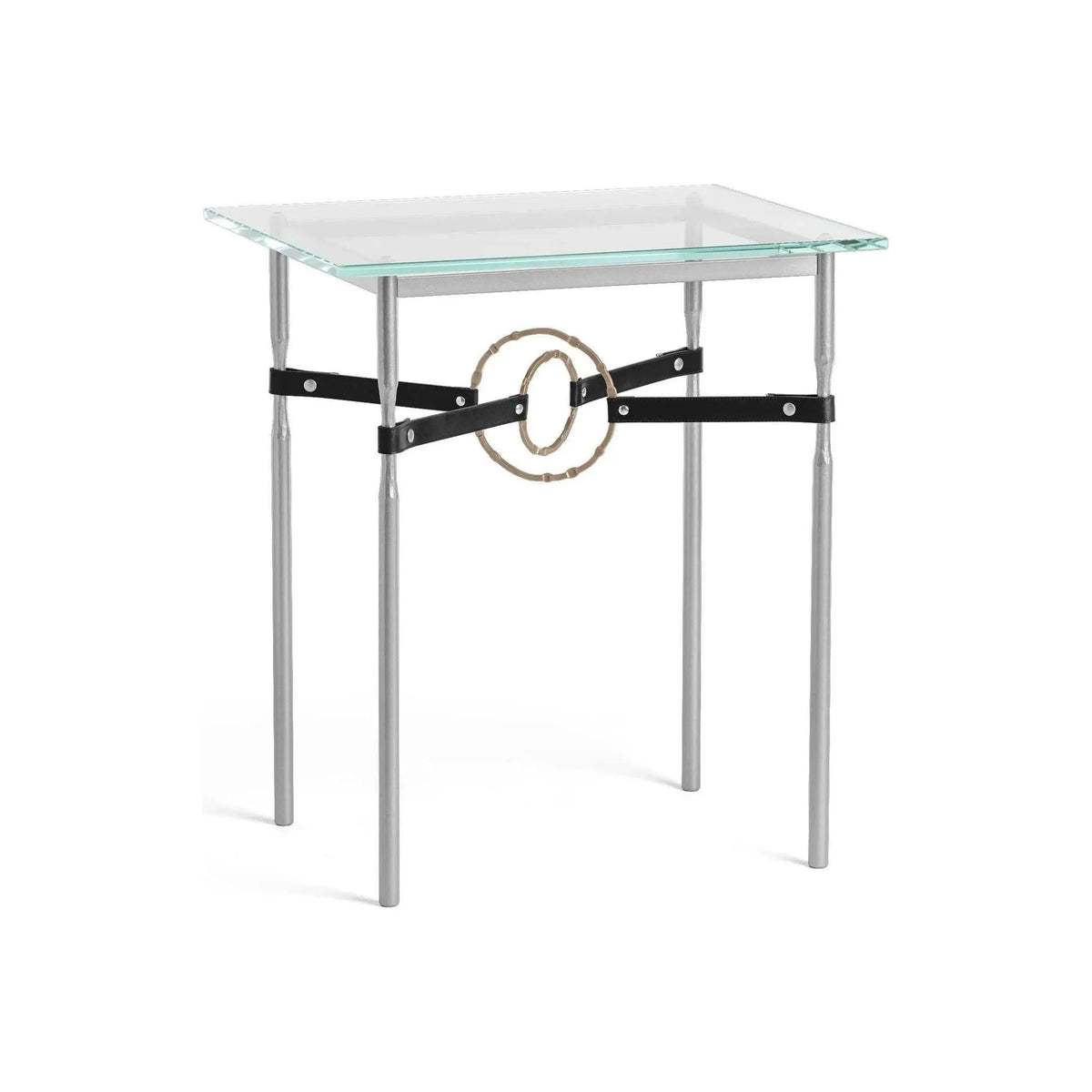 Hubbardton Forge - Equus Black Leather Side Table - 750116-82-84-LK-VA0717 | Montreal Lighting & Hardware