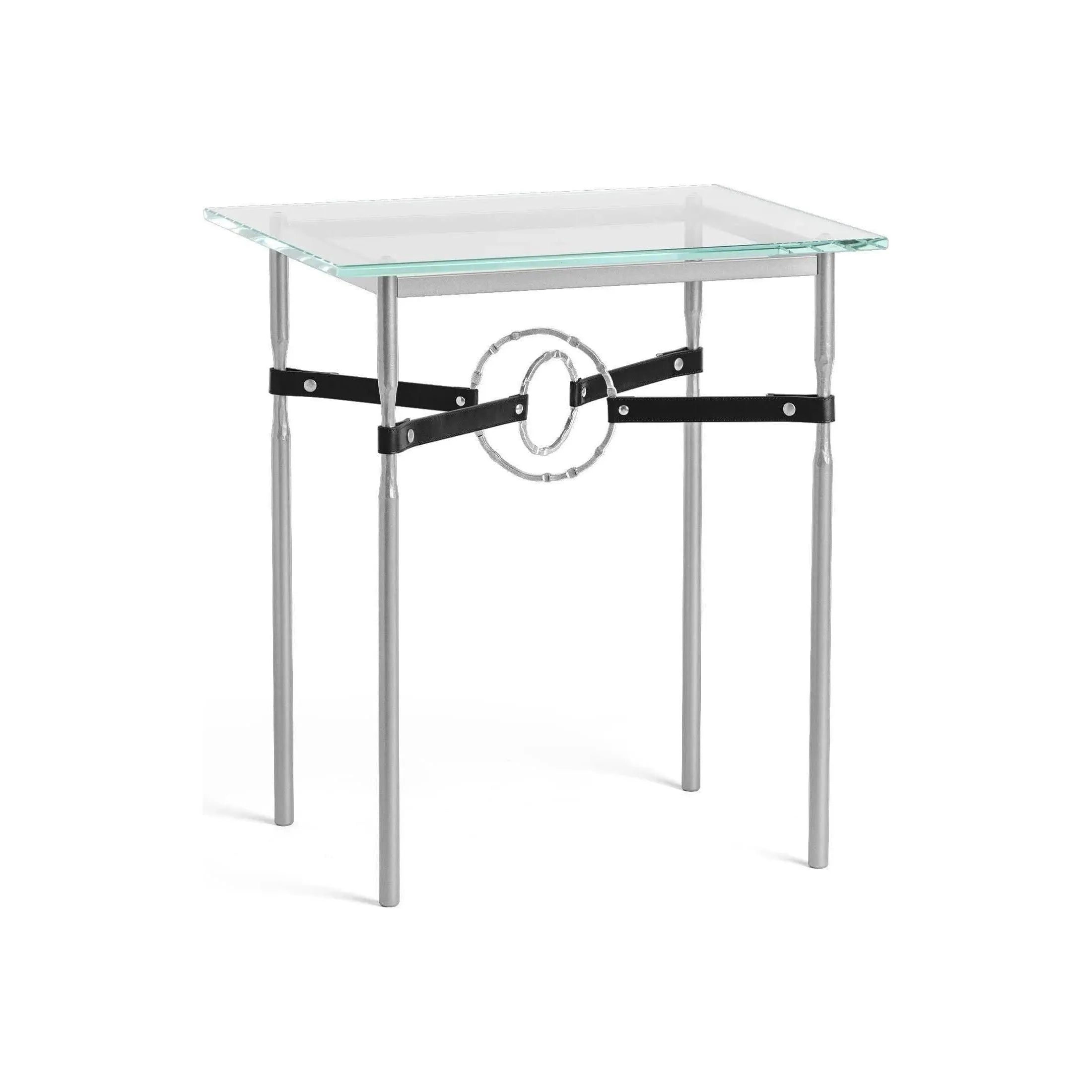 Hubbardton Forge - Equus Black Leather Side Table - 750116-82-85-LK-VA0717 | Montreal Lighting & Hardware