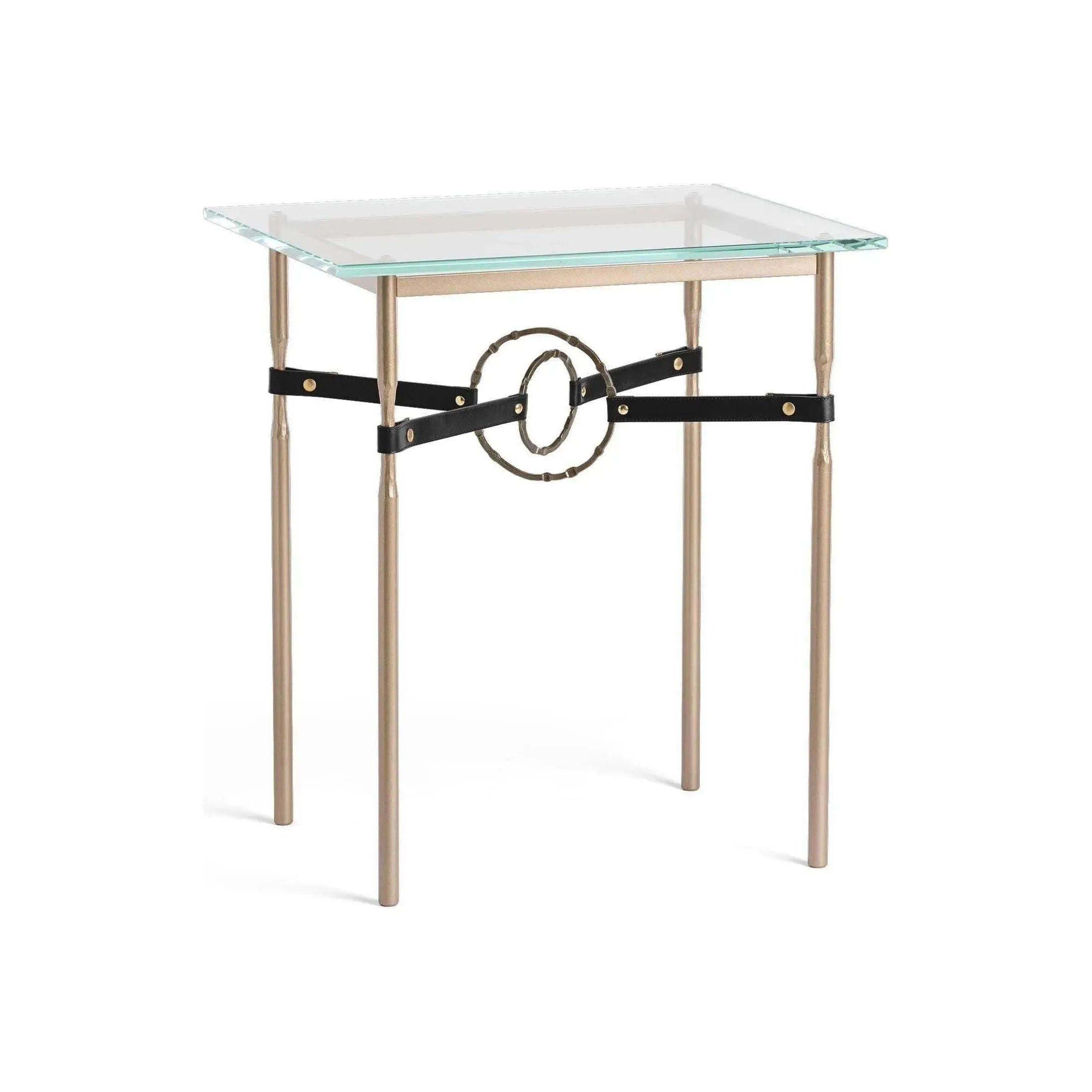Hubbardton Forge - Equus Black Leather Side Table - 750116-84-05-LK-VA0717 | Montreal Lighting & Hardware