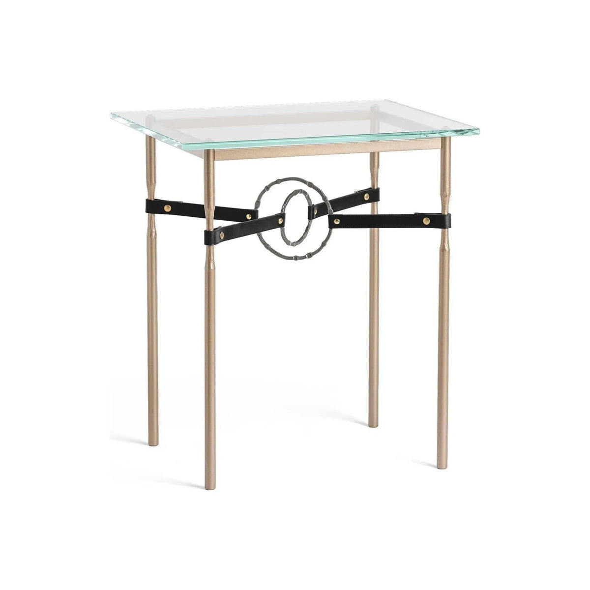 Hubbardton Forge - Equus Black Leather Side Table - 750116-84-07-LK-VA0717 | Montreal Lighting & Hardware