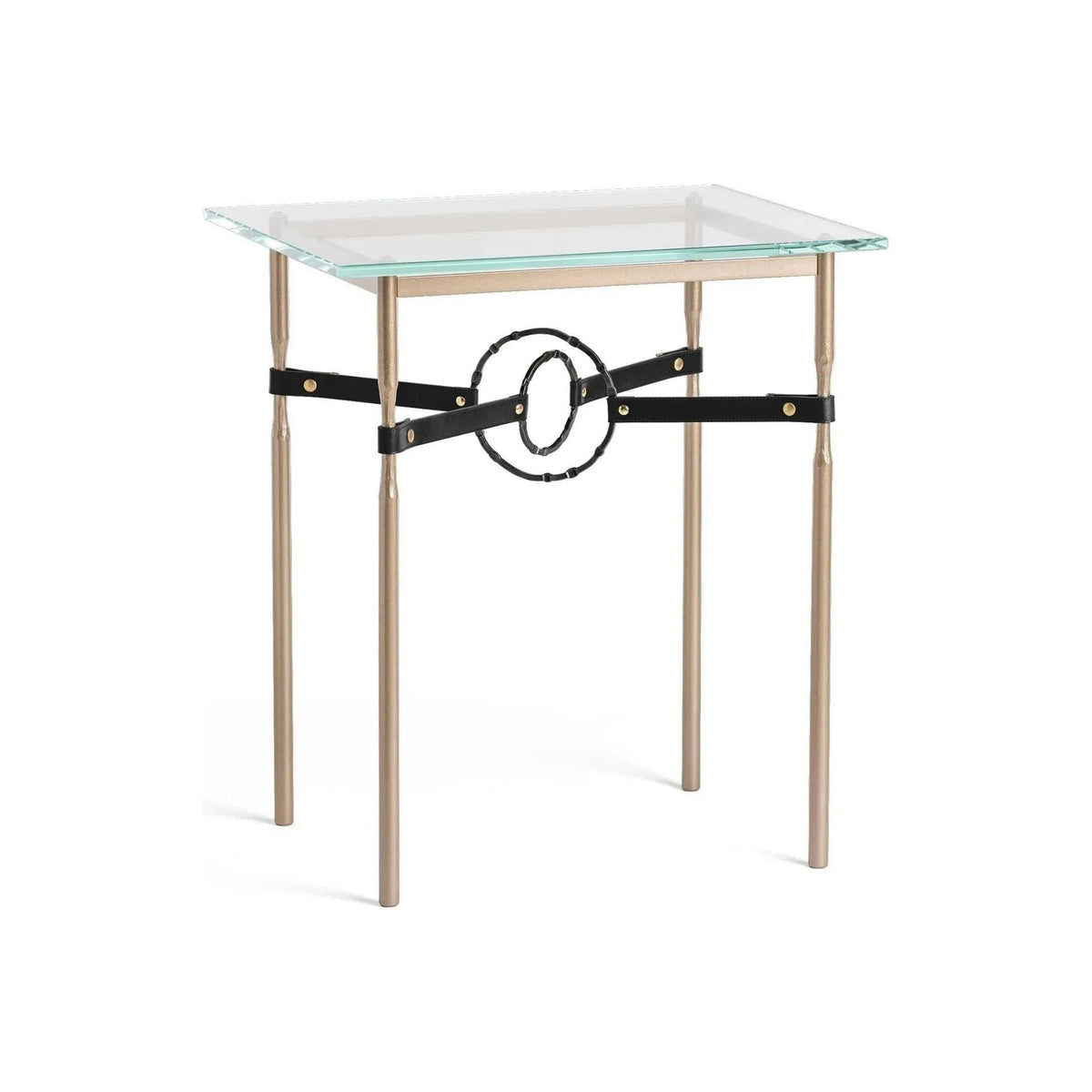 Hubbardton Forge - Equus Black Leather Side Table - 750116-84-10-LK-VA0717 | Montreal Lighting & Hardware