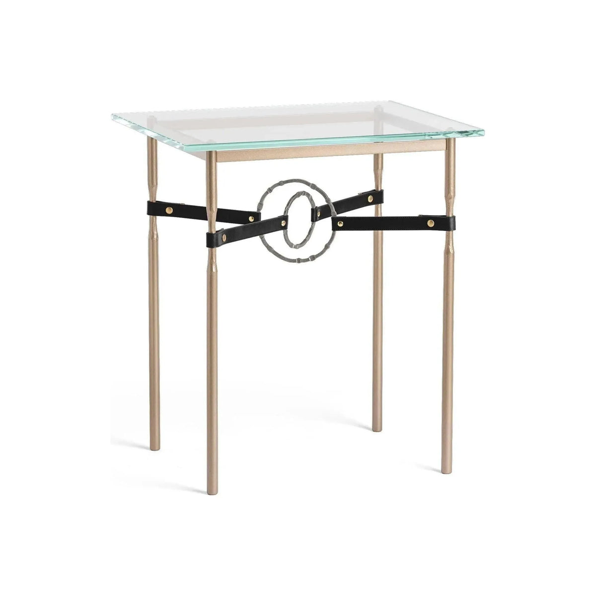 Hubbardton Forge - Equus Black Leather Side Table - 750116-84-20-LK-VA0717 | Montreal Lighting & Hardware