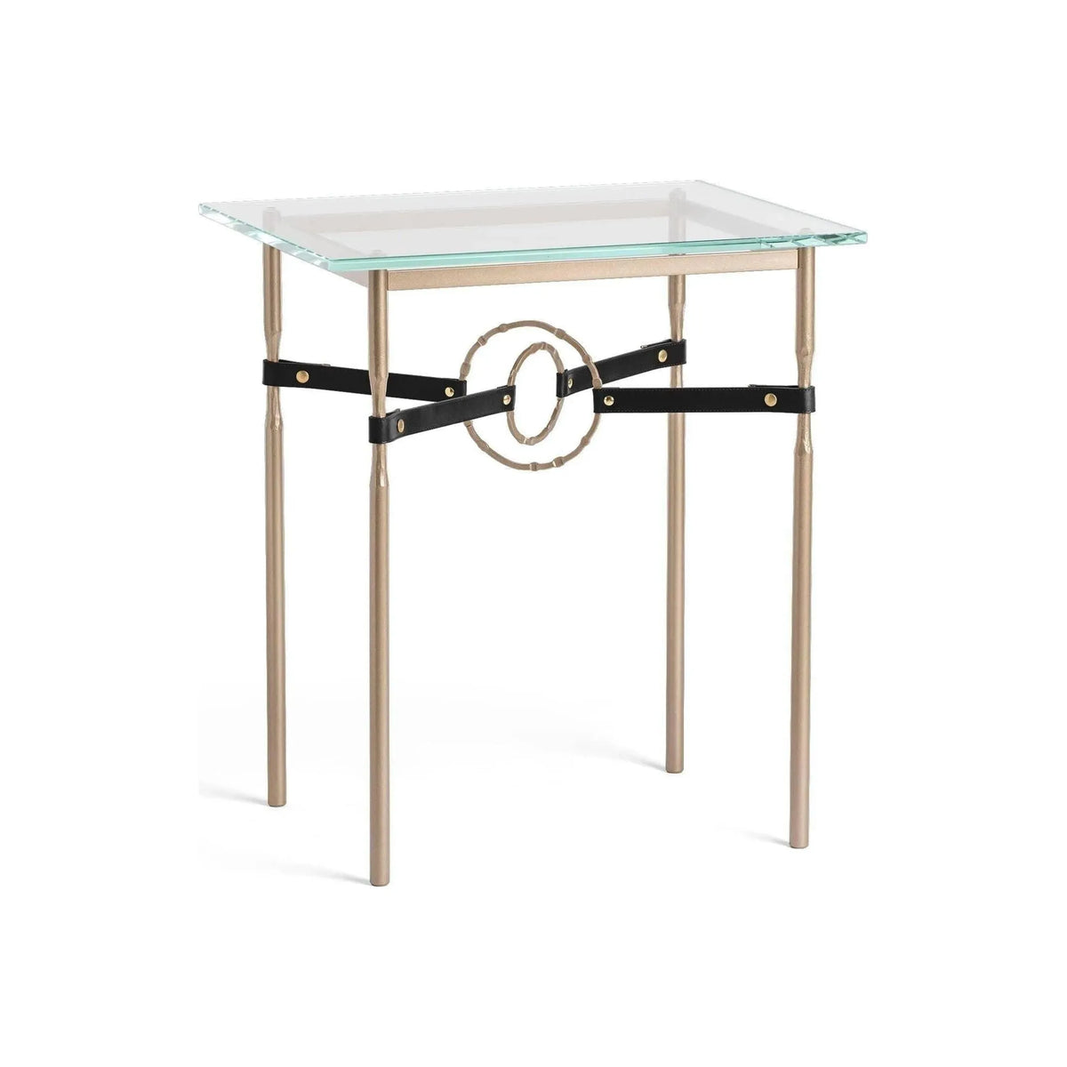 Hubbardton Forge - Equus Black Leather Side Table - 750116-84-84-LK-VA0717 | Montreal Lighting & Hardware