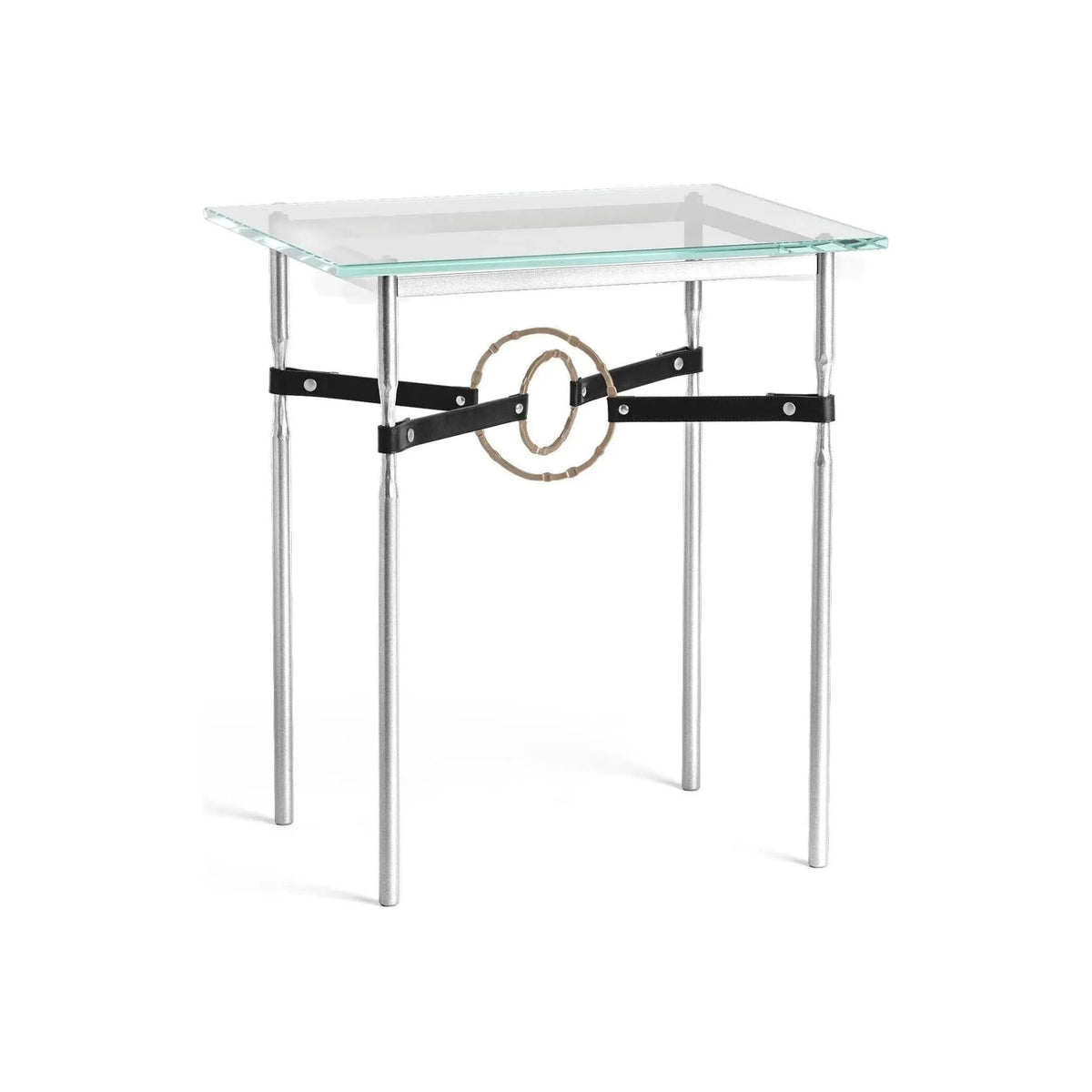 Hubbardton Forge - Equus Black Leather Side Table - 750116-85-84-LK-VA0717 | Montreal Lighting & Hardware