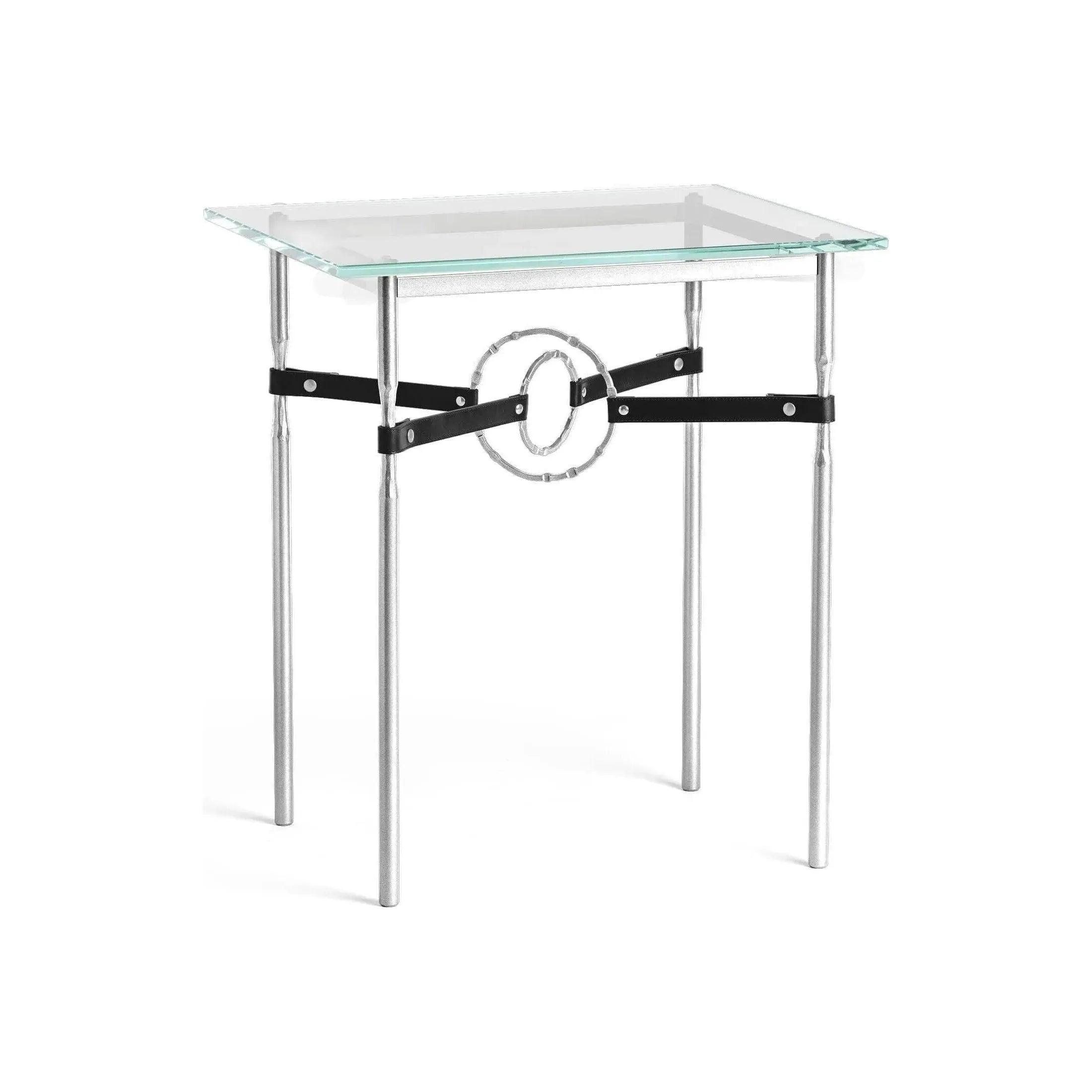 Hubbardton Forge - Equus Black Leather Side Table - 750116-85-85-LK-VA0717 | Montreal Lighting & Hardware