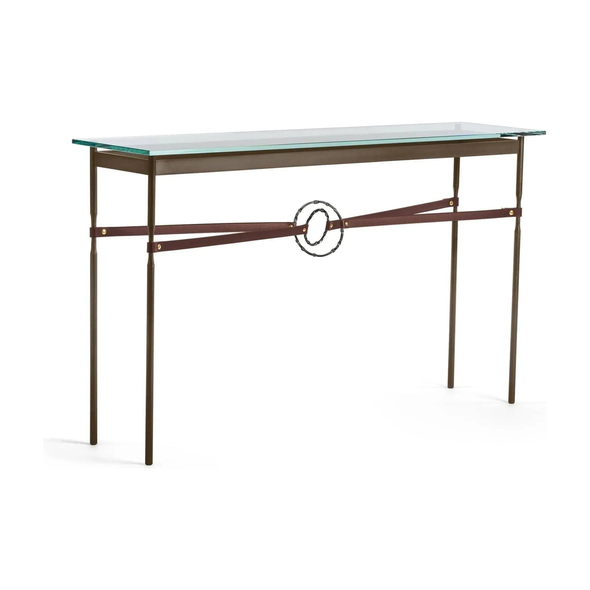 Hubbardton Forge - Equus Brown Leather Console Table - 750118-05-05-LB-VA0714 | Montreal Lighting & Hardware