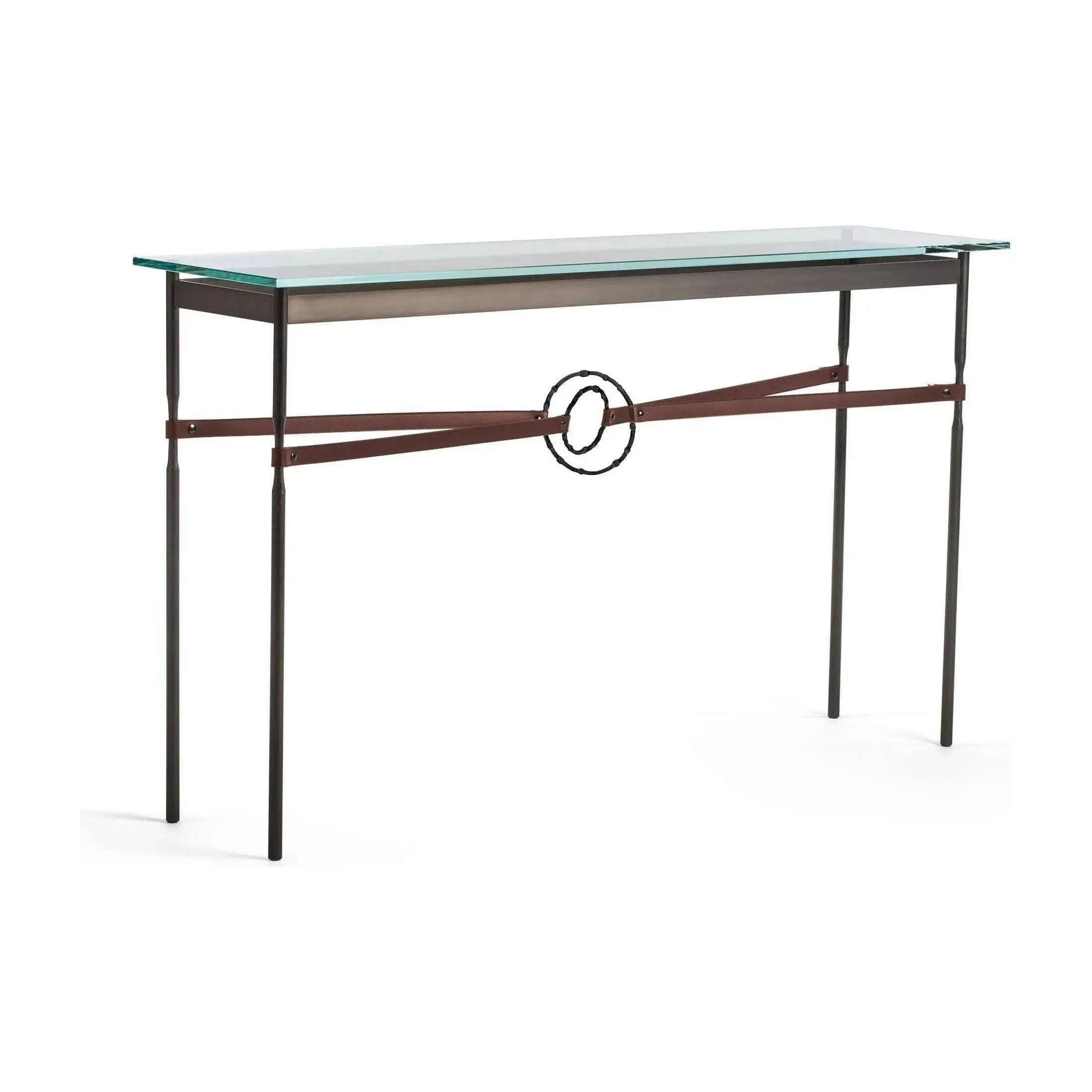Hubbardton Forge - Equus Brown Leather Console Table - 750118-07-10-LB-VA0714 | Montreal Lighting & Hardware