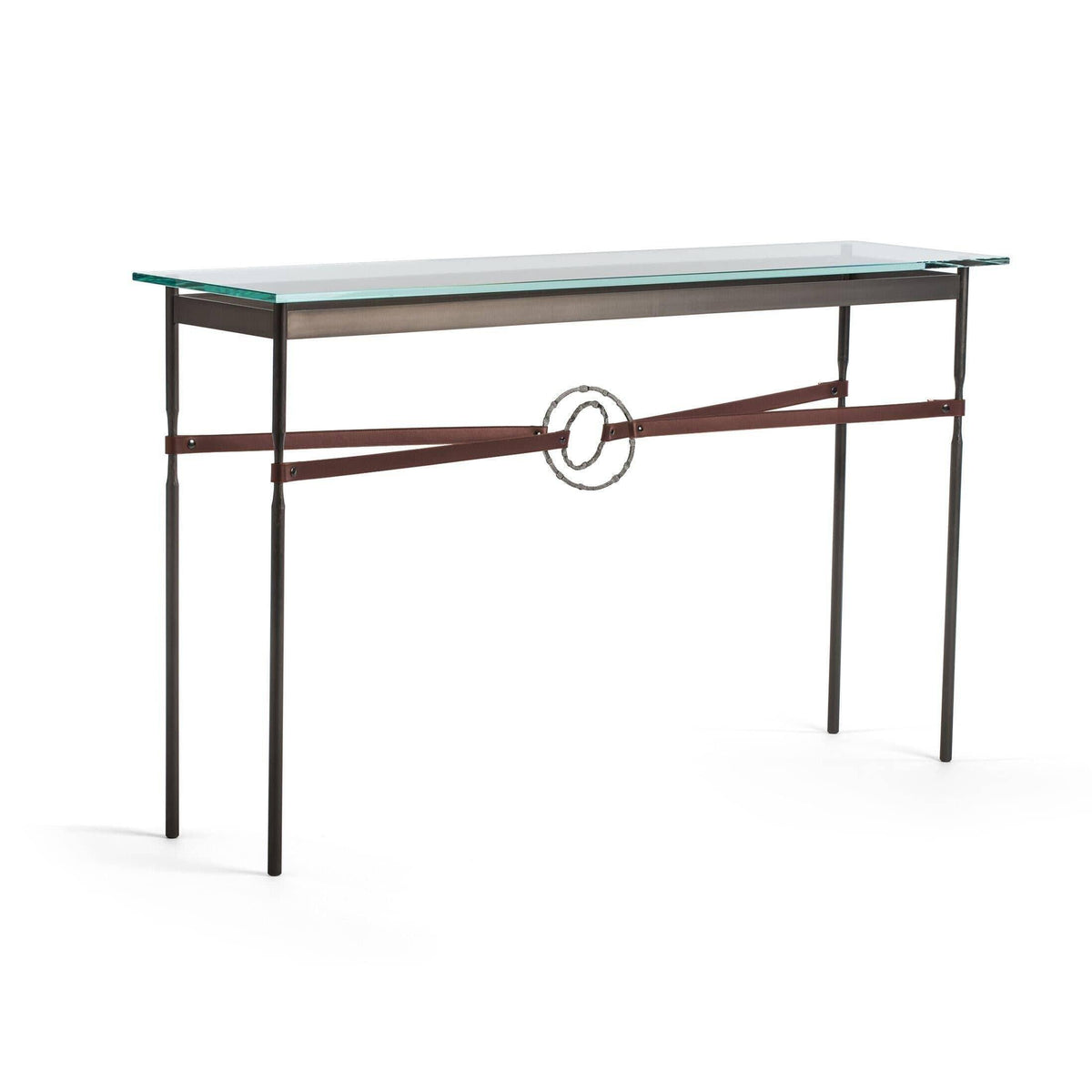 Hubbardton Forge - Equus Brown Leather Console Table - 750118-07-20-LB-VA0714 | Montreal Lighting & Hardware