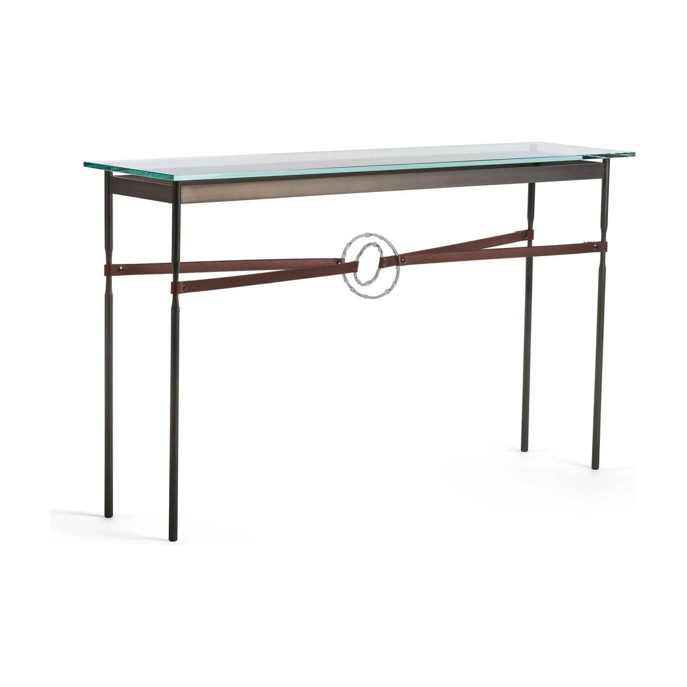 Hubbardton Forge - Equus Brown Leather Console Table - 750118-07-82-LB-VA0714 | Montreal Lighting & Hardware