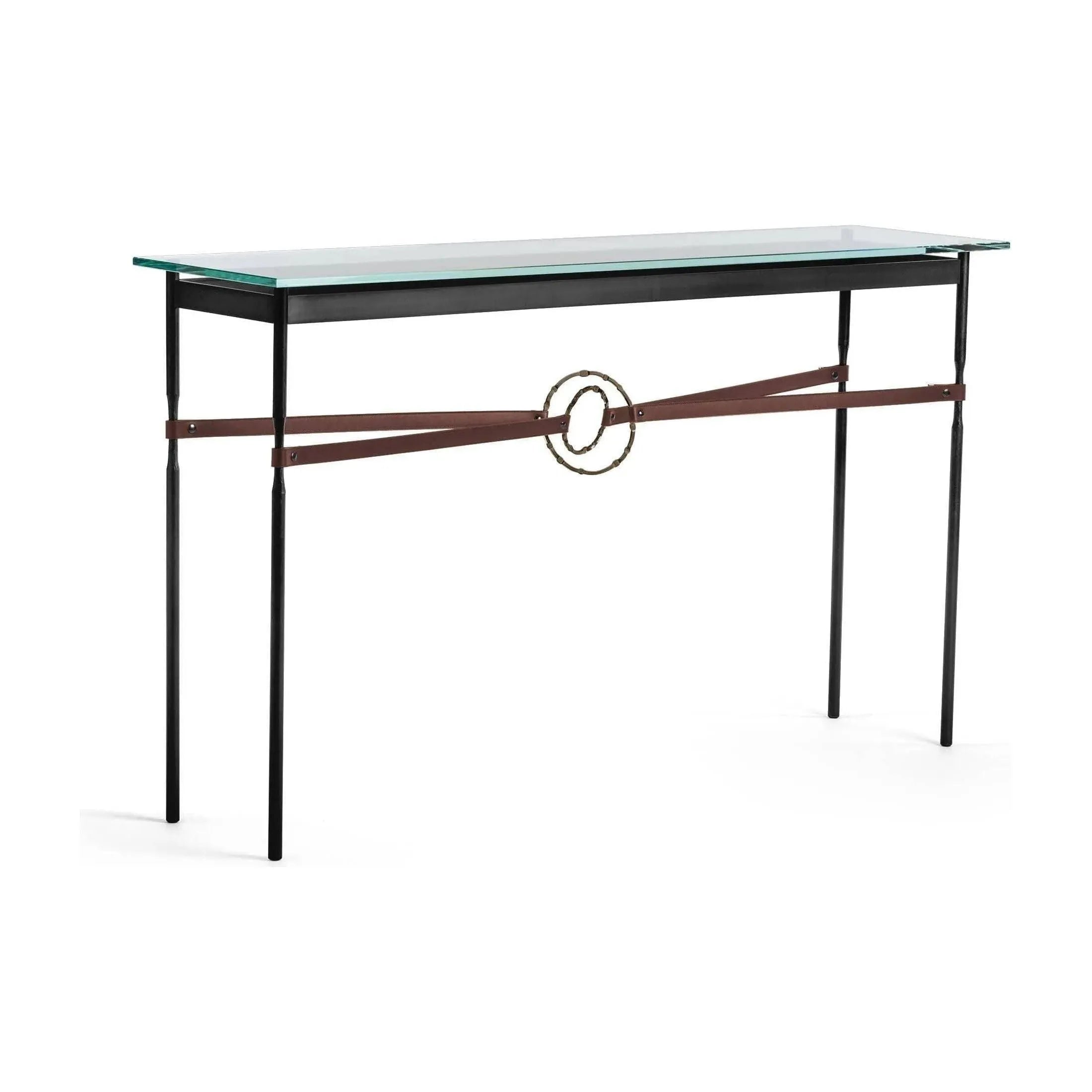 Hubbardton Forge - Equus Brown Leather Console Table - 750118-10-05-LB-VA0714 | Montreal Lighting & Hardware