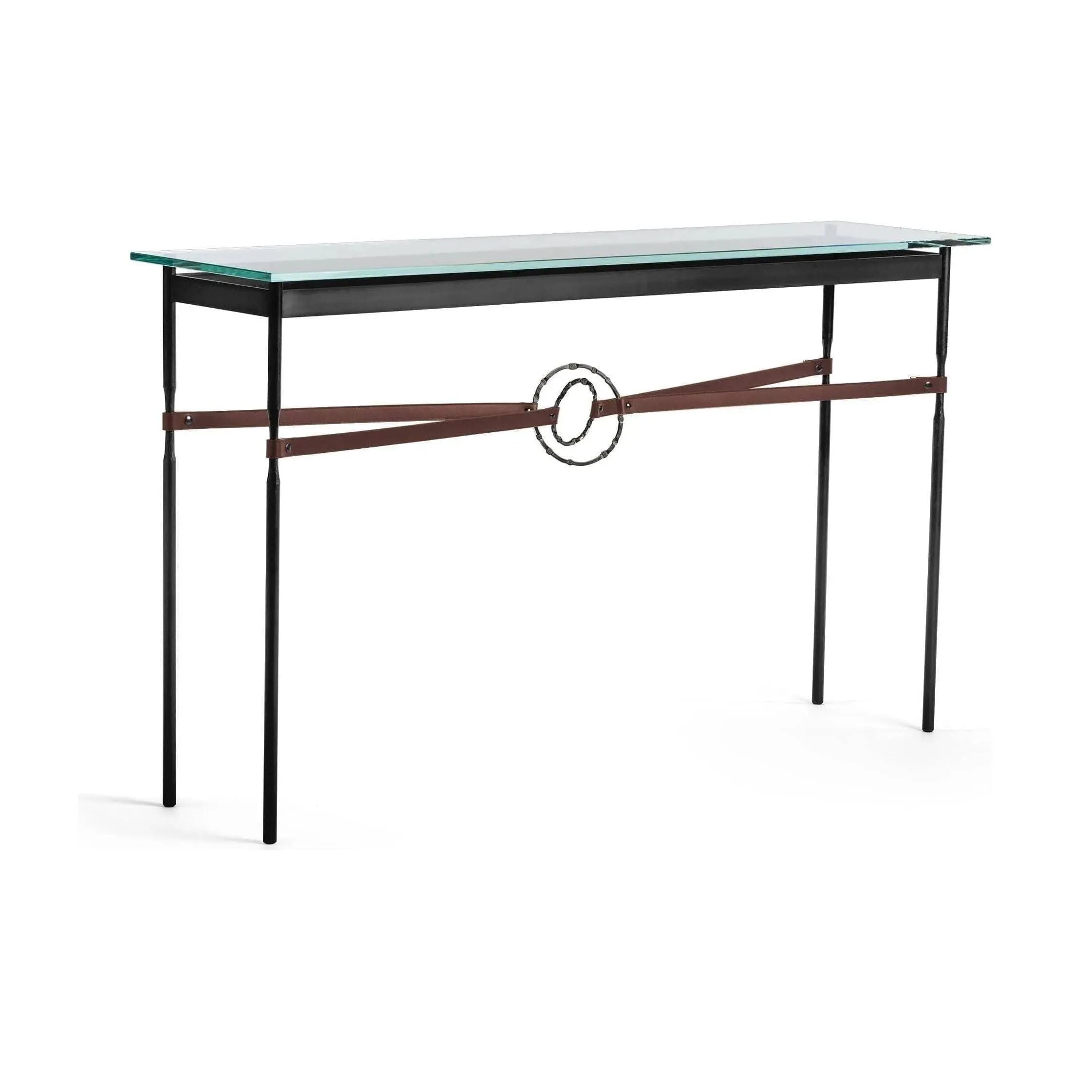 Hubbardton Forge - Equus Brown Leather Console Table - 750118-10-07-LB-VA0714 | Montreal Lighting & Hardware