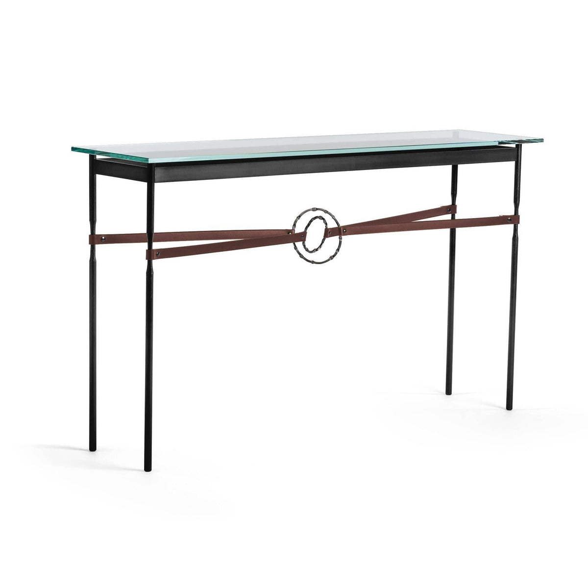 Hubbardton Forge - Equus Brown Leather Console Table - 750118-10-07-LB-VA0714 | Montreal Lighting & Hardware