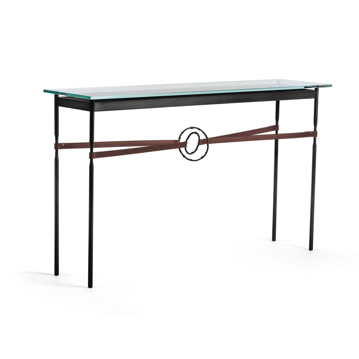 Hubbardton Forge - Equus Brown Leather Console Table - 750118-10-10-LB-VA0714 | Montreal Lighting & Hardware