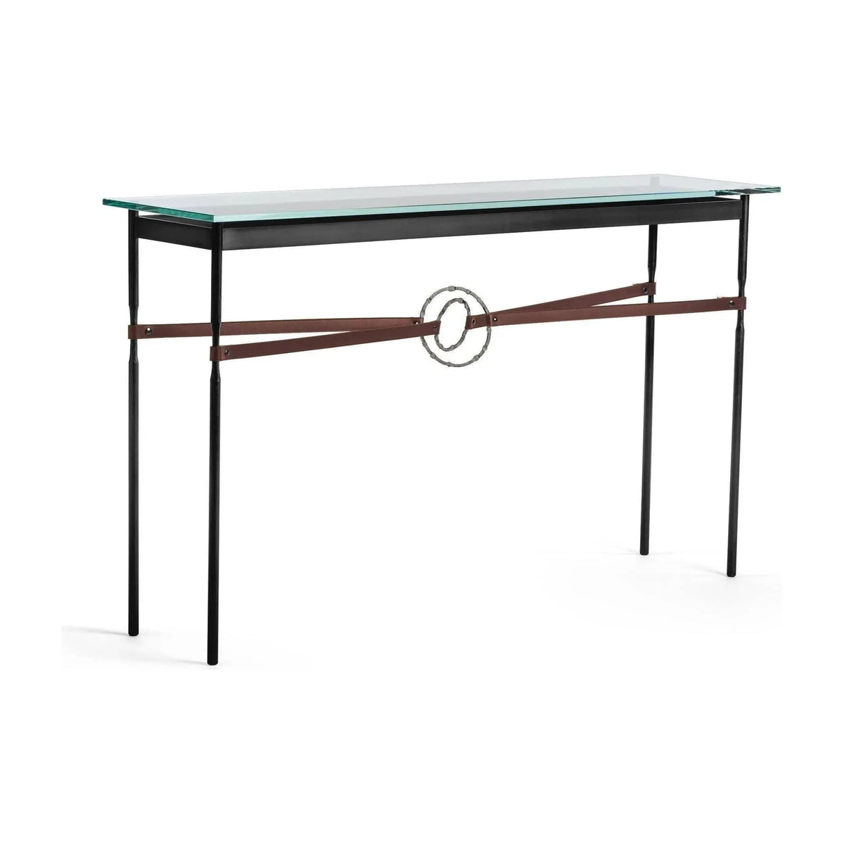 Hubbardton Forge - Equus Brown Leather Console Table - 750118-10-20-LB-VA0714 | Montreal Lighting & Hardware