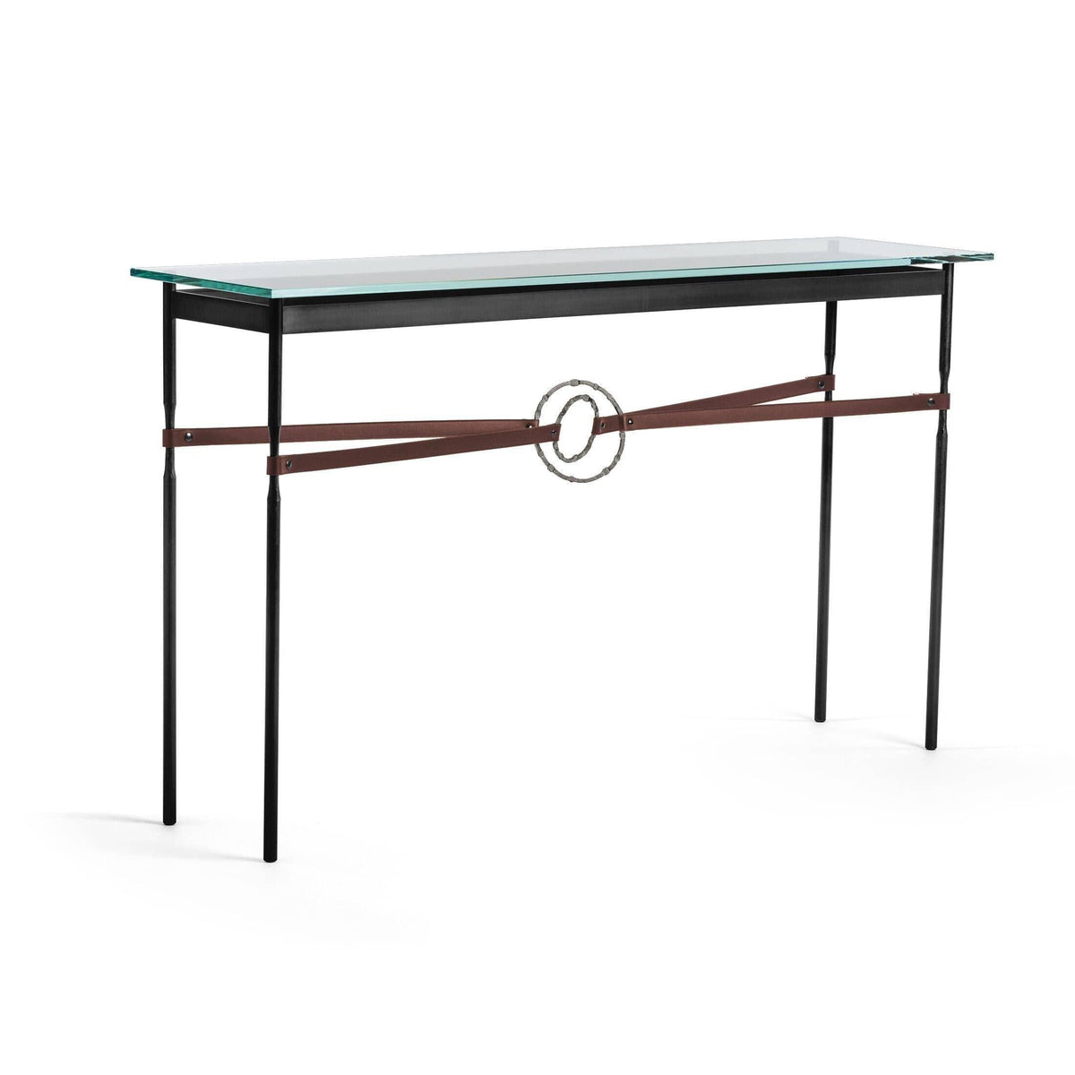 Hubbardton Forge - Equus Brown Leather Console Table - 750118-10-20-LB-VA0714 | Montreal Lighting & Hardware