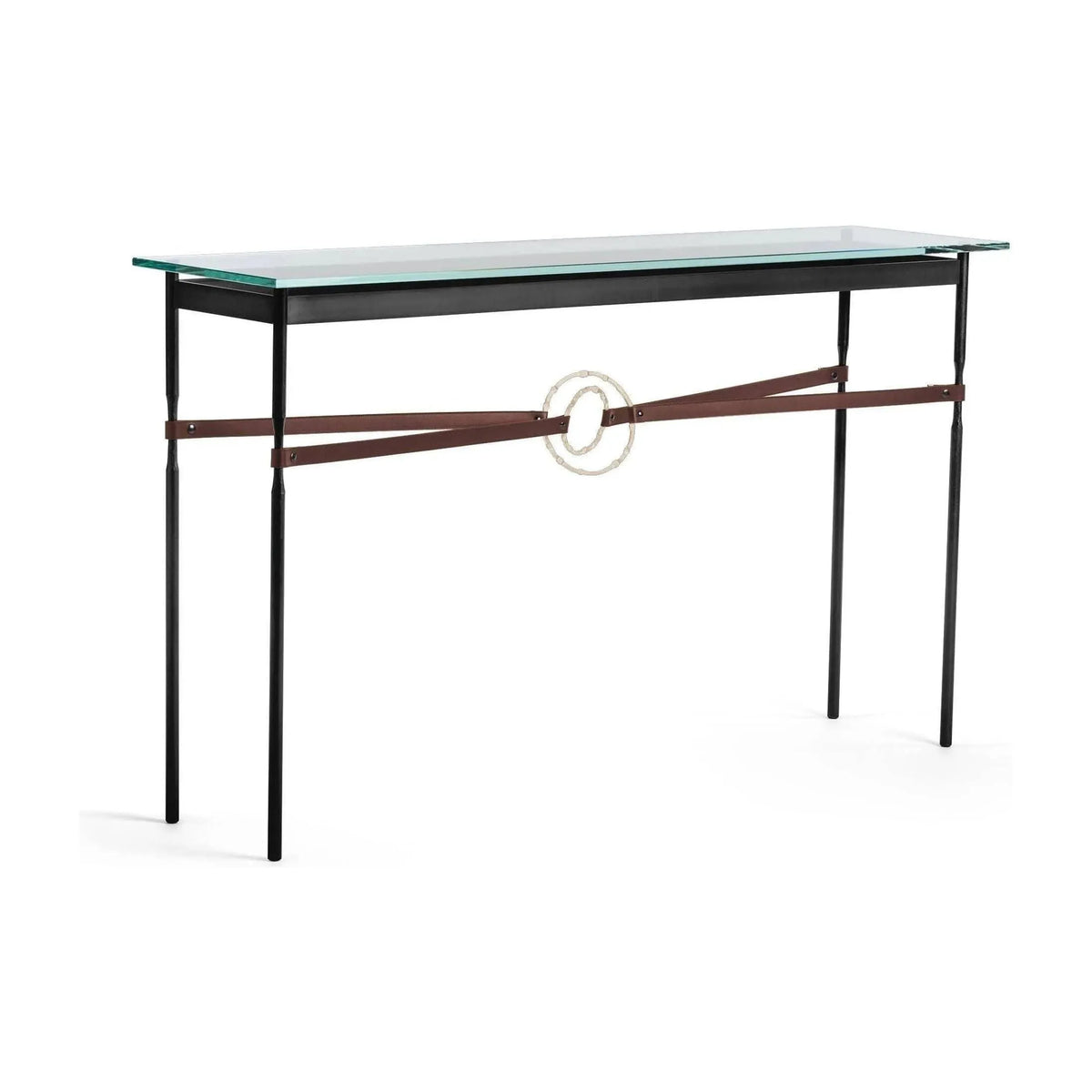 Hubbardton Forge - Equus Brown Leather Console Table - 750118-10-84-LB-VA0714 | Montreal Lighting & Hardware
