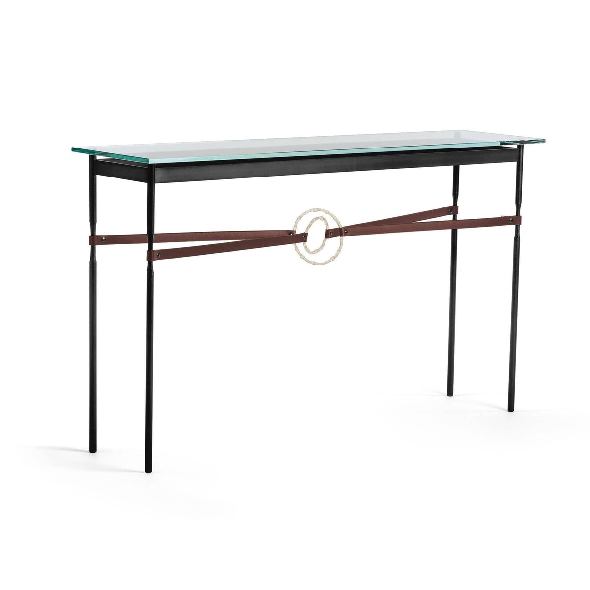 Hubbardton Forge - Equus Brown Leather Console Table - 750118-10-84-LB-VA0714 | Montreal Lighting & Hardware