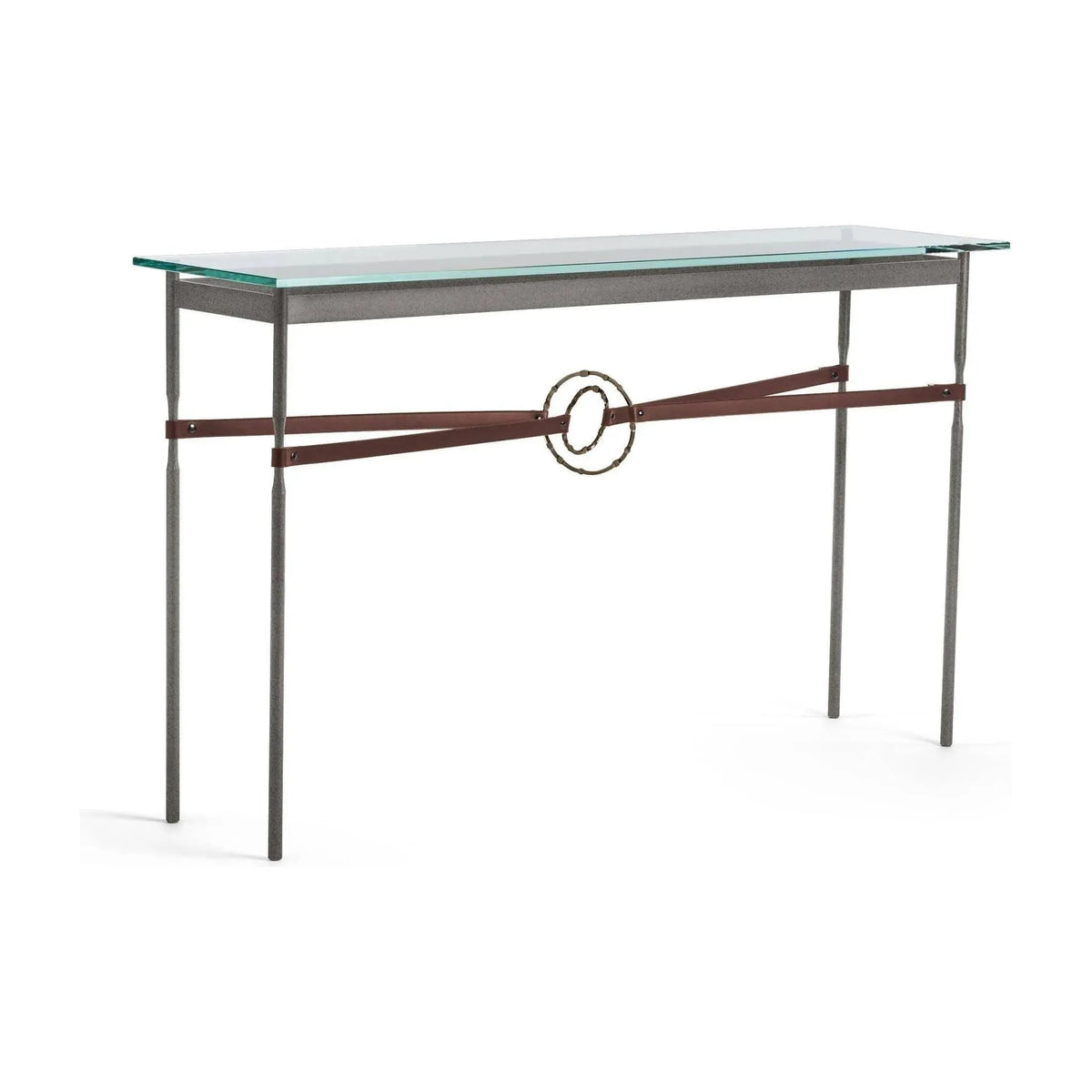 Hubbardton Forge - Equus Brown Leather Console Table - 750118-20-05-LB-VA0714 | Montreal Lighting & Hardware
