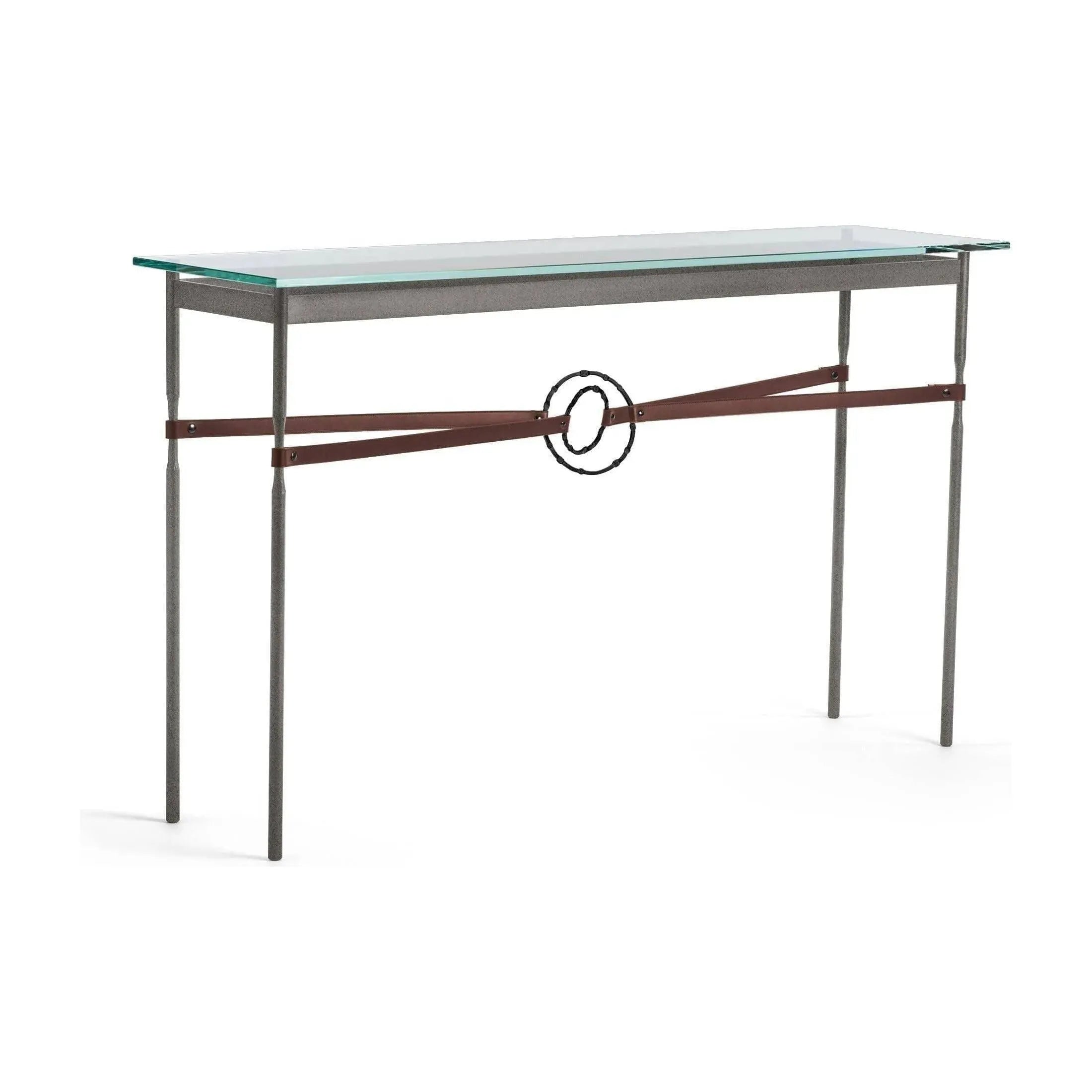 Hubbardton Forge - Equus Brown Leather Console Table - 750118-20-10-LB-VA0714 | Montreal Lighting & Hardware