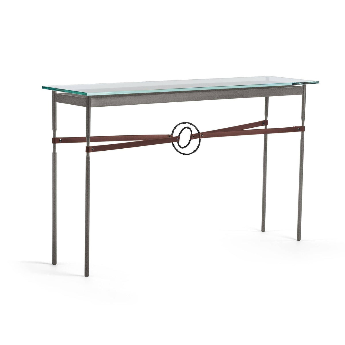 Hubbardton Forge - Equus Brown Leather Console Table - 750118-20-10-LB-VA0714 | Montreal Lighting & Hardware