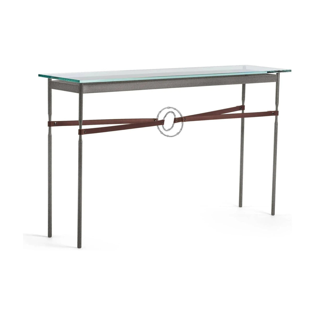 Hubbardton Forge - Equus Brown Leather Console Table - 750118-20-82-LB-VA0714 | Montreal Lighting & Hardware
