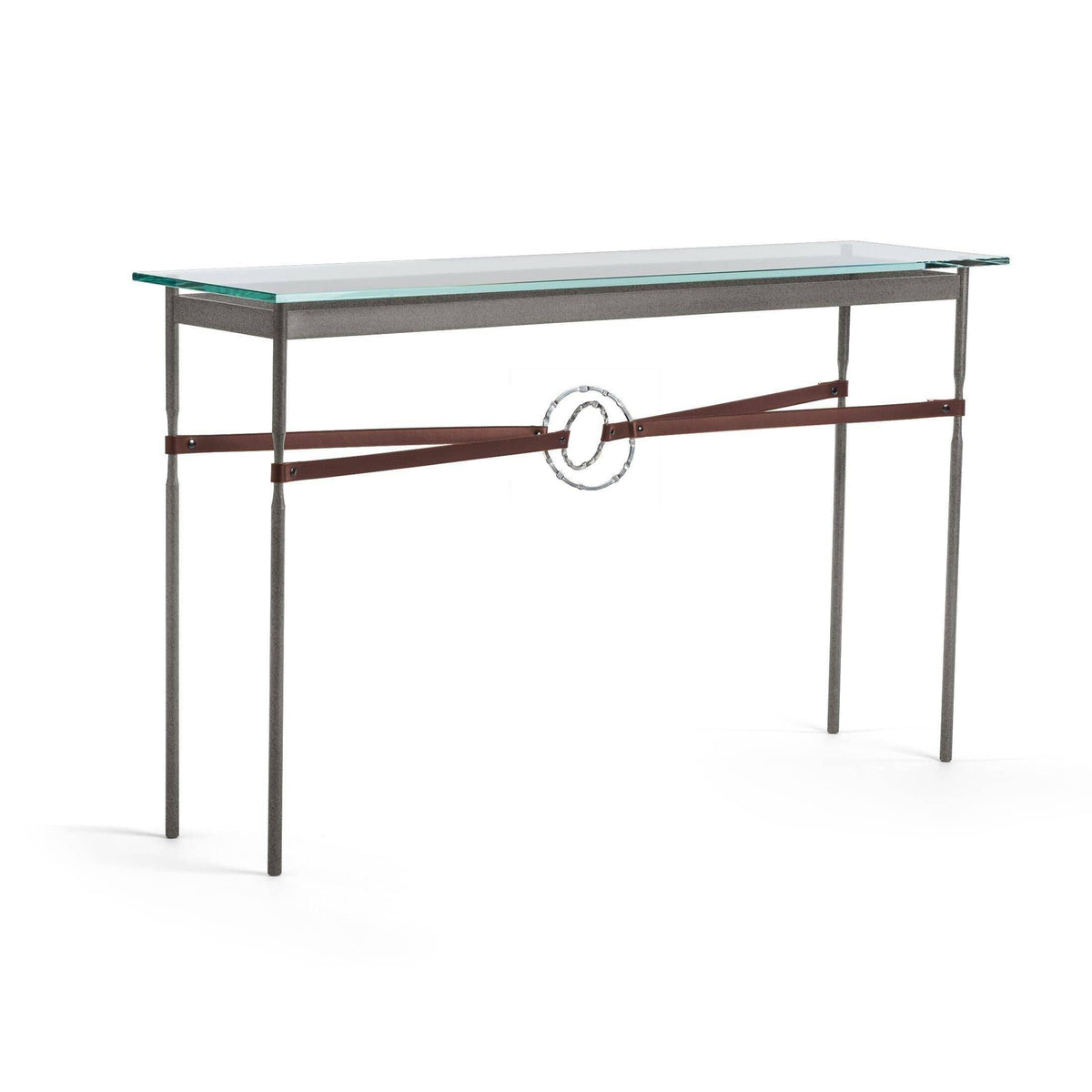Hubbardton Forge - Equus Brown Leather Console Table - 750118-20-85-LB-VA0714 | Montreal Lighting & Hardware
