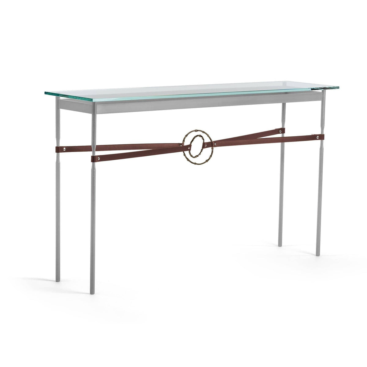 Hubbardton Forge - Equus Brown Leather Console Table - 750118-82-05-LB-VA0714 | Montreal Lighting & Hardware