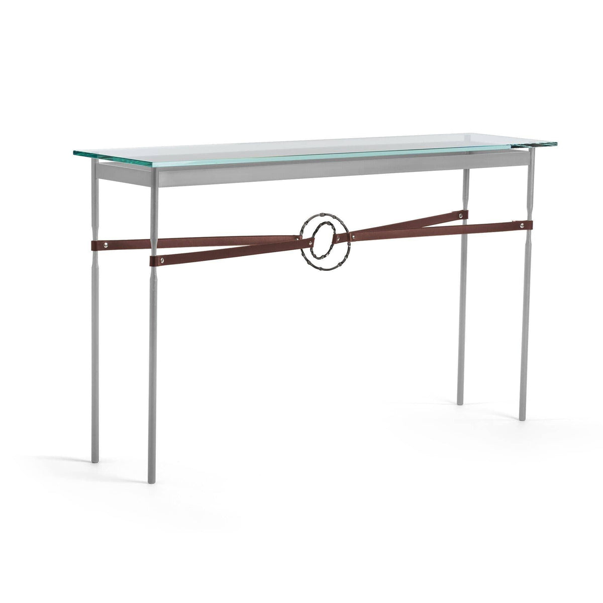 Hubbardton Forge - Equus Brown Leather Console Table - 750118-82-07-LB-VA0714 | Montreal Lighting & Hardware