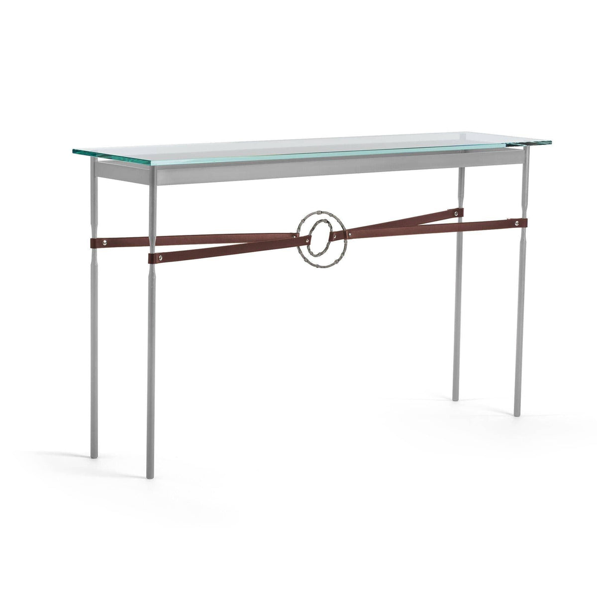 Hubbardton Forge - Equus Brown Leather Console Table - 750118-82-20-LB-VA0714 | Montreal Lighting & Hardware