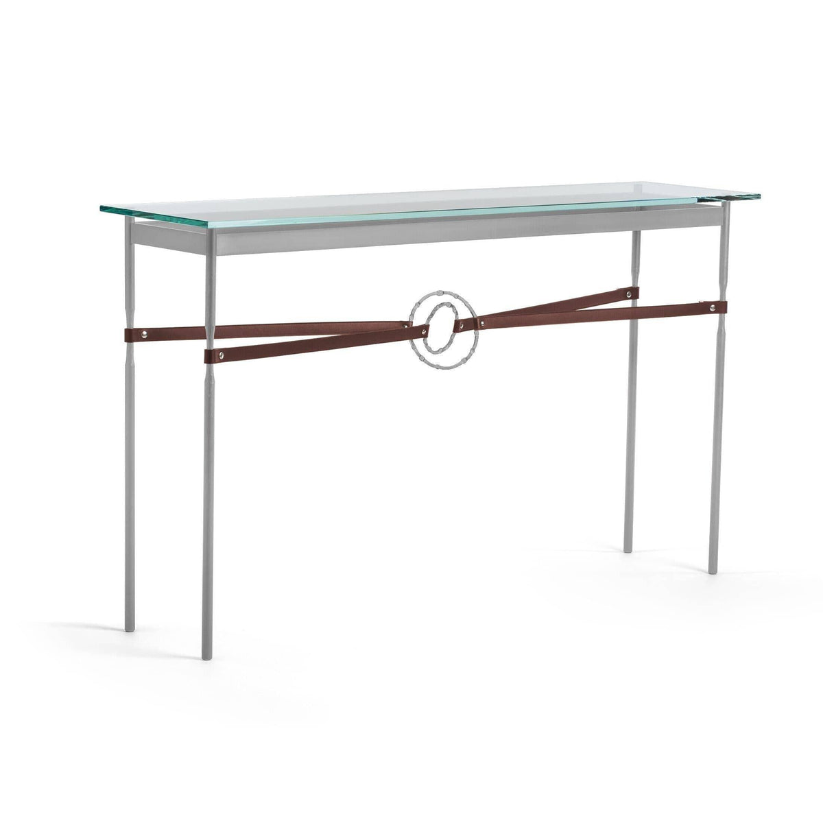 Hubbardton Forge - Equus Brown Leather Console Table - 750118-82-82-LB-VA0714 | Montreal Lighting & Hardware